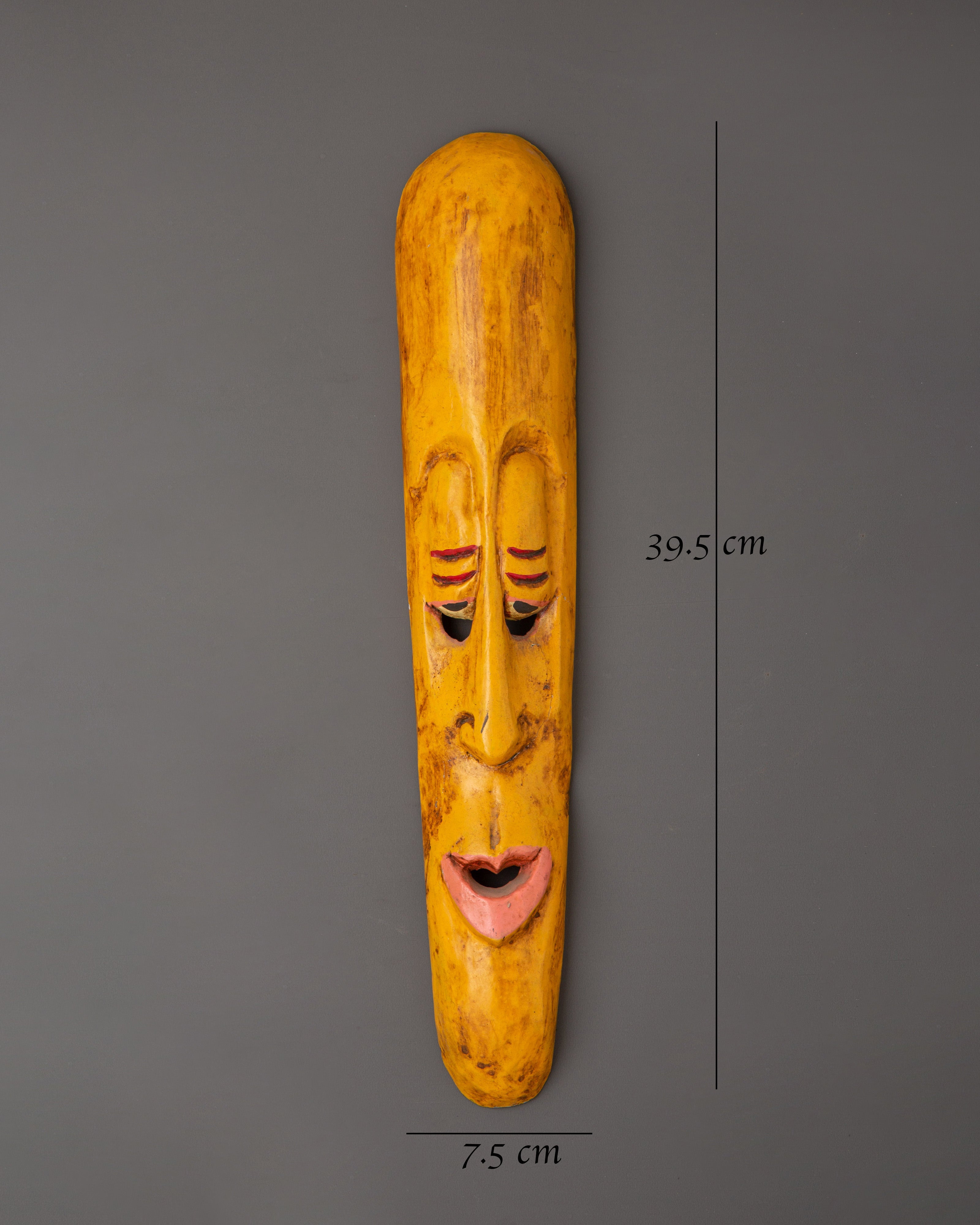 Hand-Painted Wooden Wall Mask | Wood & Acrylic Home Accent