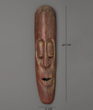 Hand-Carved Wooden Tribal Wall Mask | Spiritual Home Decor