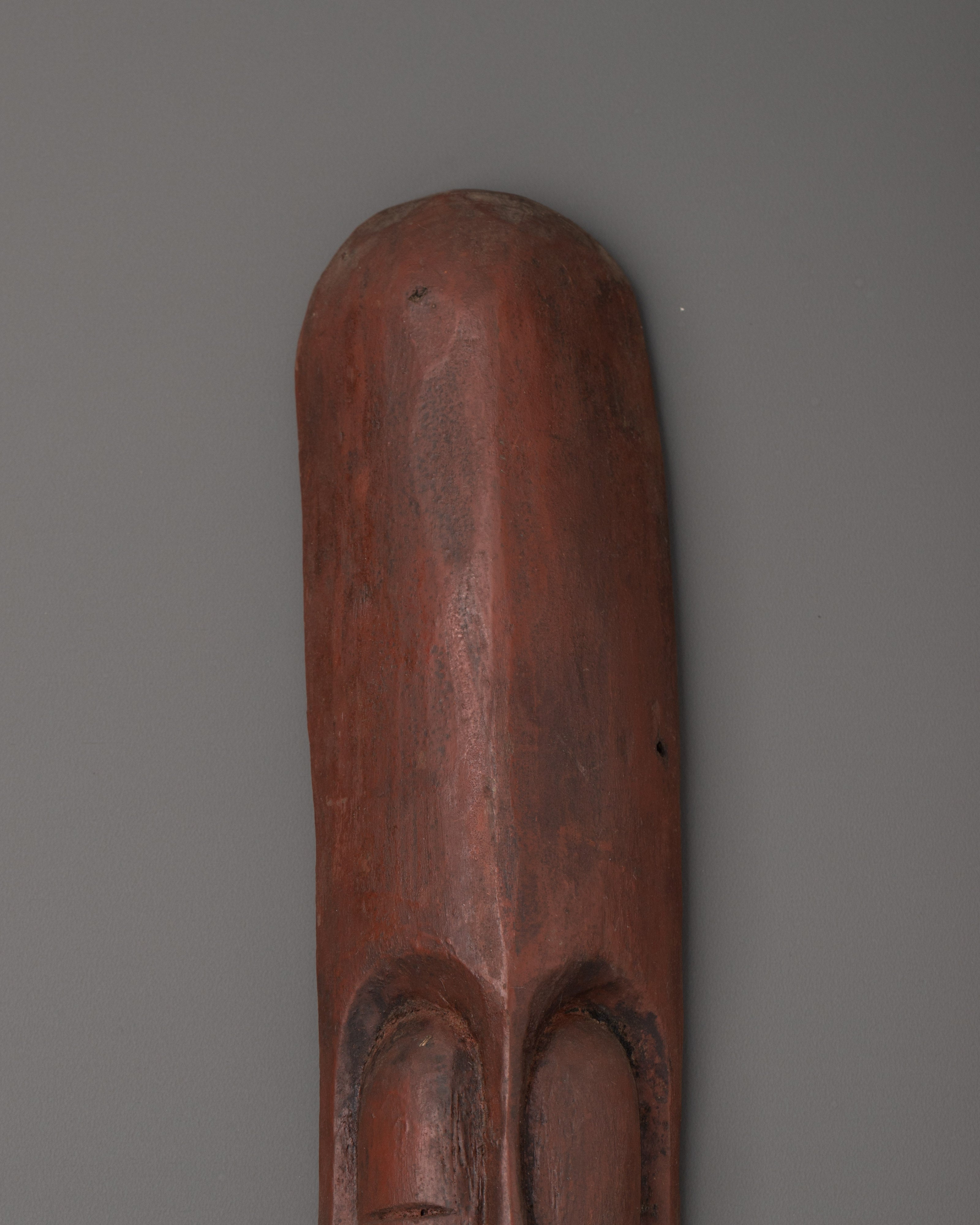 Handcrafted Tibetan Wooden Long Face Mask | Acrylic Painted Decorative Art