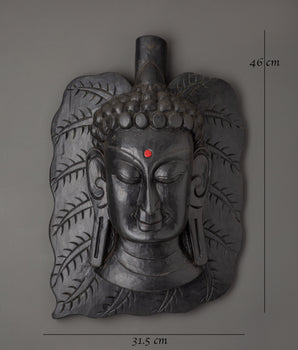 Shakyamuni Buddha Face Wall Hanging Decor | Buddhist Art Buddha Face Wall Hanging