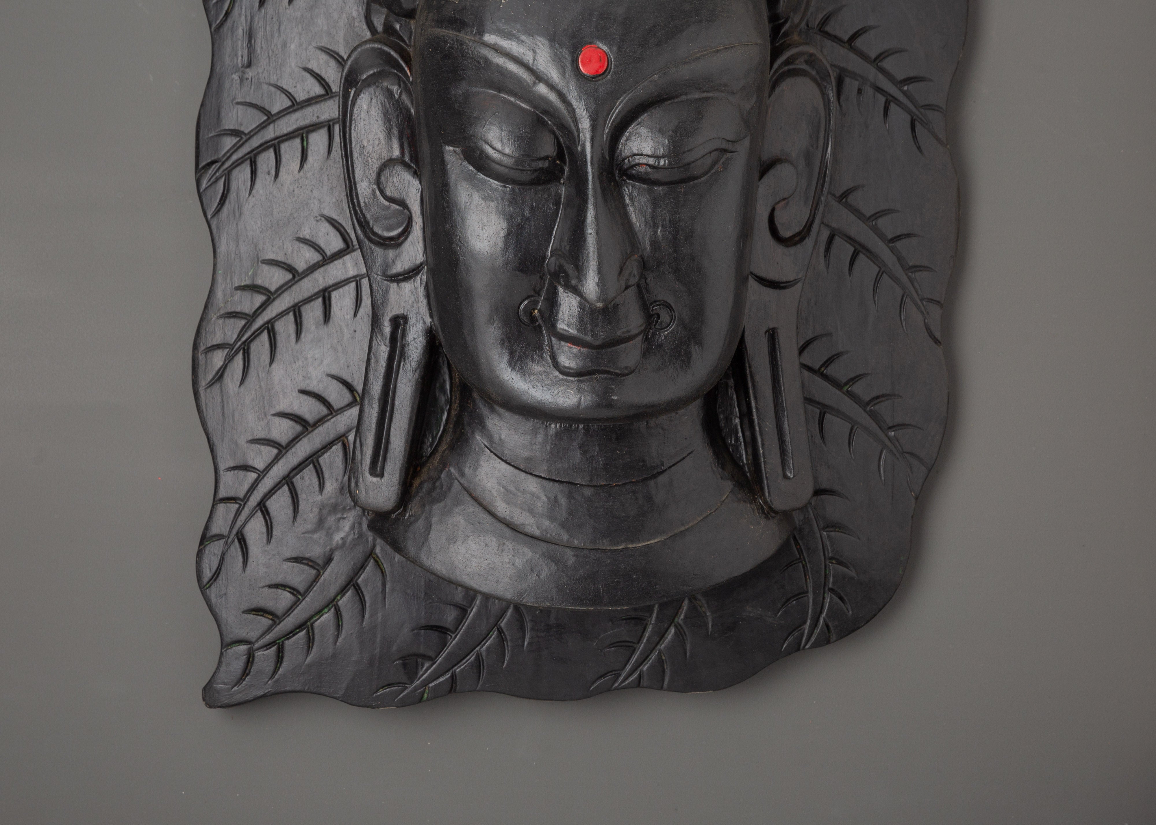 Shakyamuni Buddha Face Wall Hanging Decor | Buddhist Art Buddha Face Wall Hanging