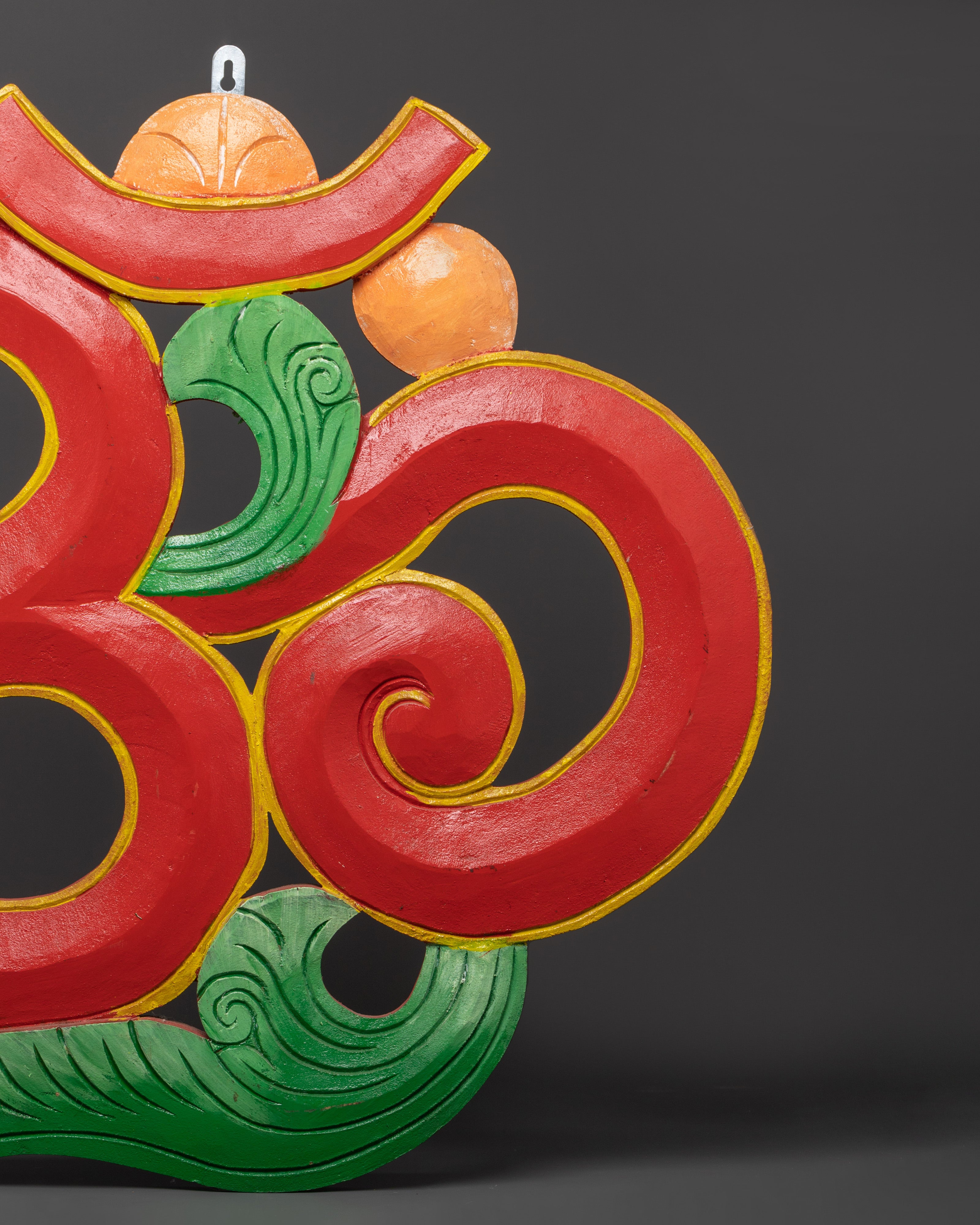 Om Sign Wall Hanging | Wooden Om Plaque for Spiritual Decor