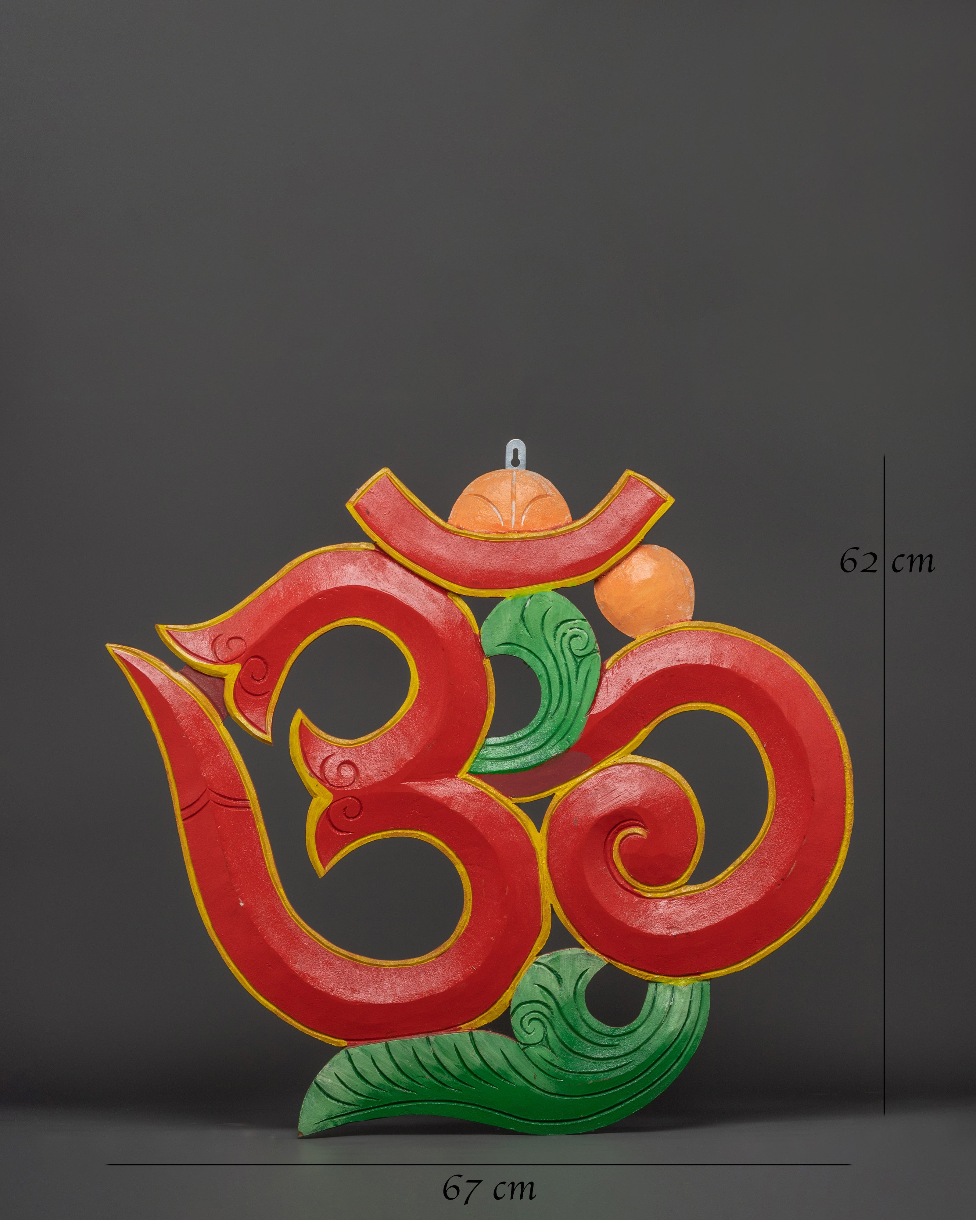 Om Sign Wall Hanging | Wooden Om Plaque for Spiritual Decor