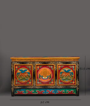Tibetan Cabinet with Door | Buddhist Altar Storage