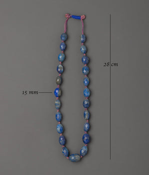 Tibetan Buddhist Meditation Mala Beads | 15mm Lapis Lazuli Prayer Beads