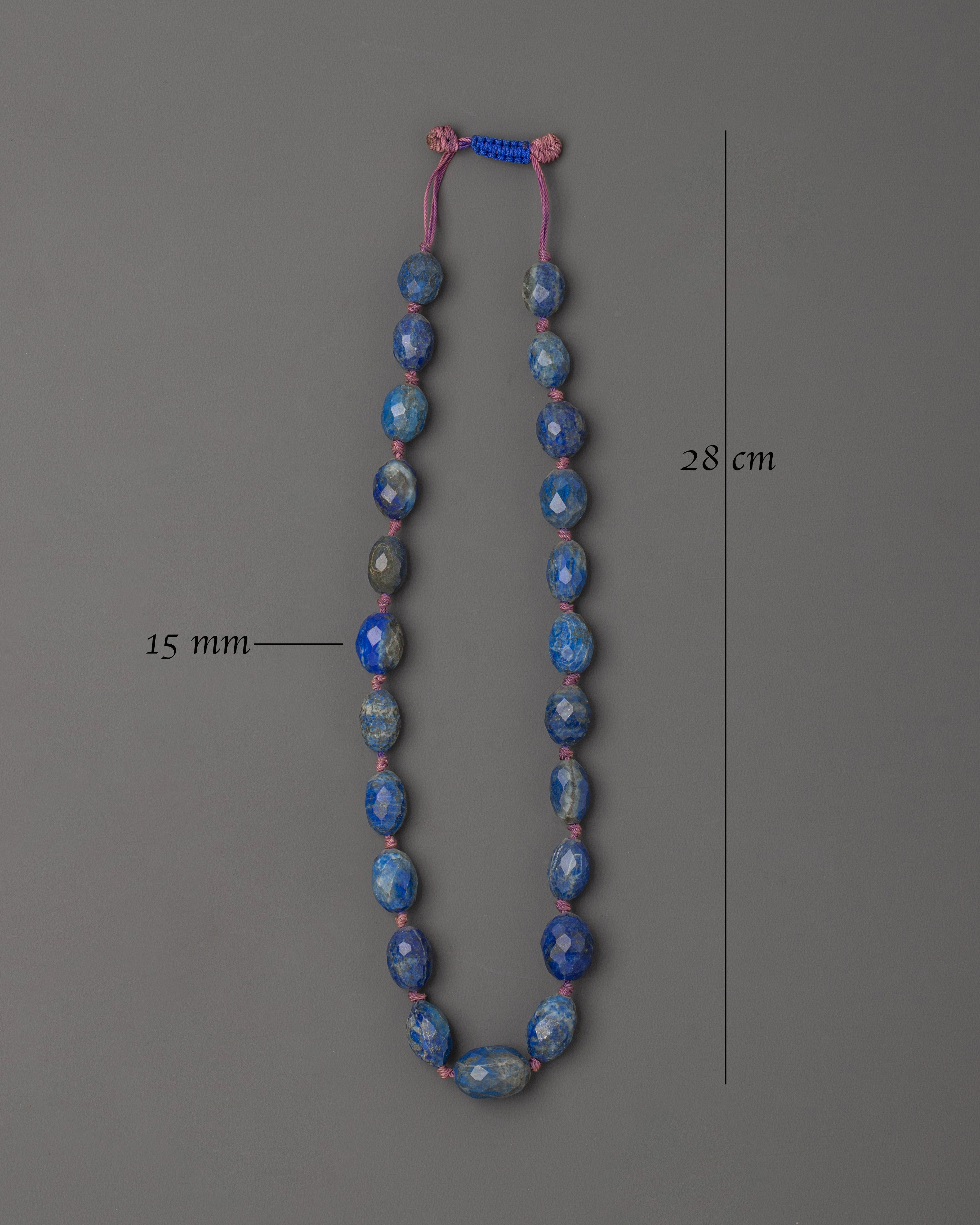 Tibetan Buddhist Meditation Mala Beads | 15mm Lapis Lazuli Prayer Beads