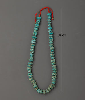 Handcrafted Turquoise Mala Beads | Semi-Precious Stone Meditation Prayer Beads