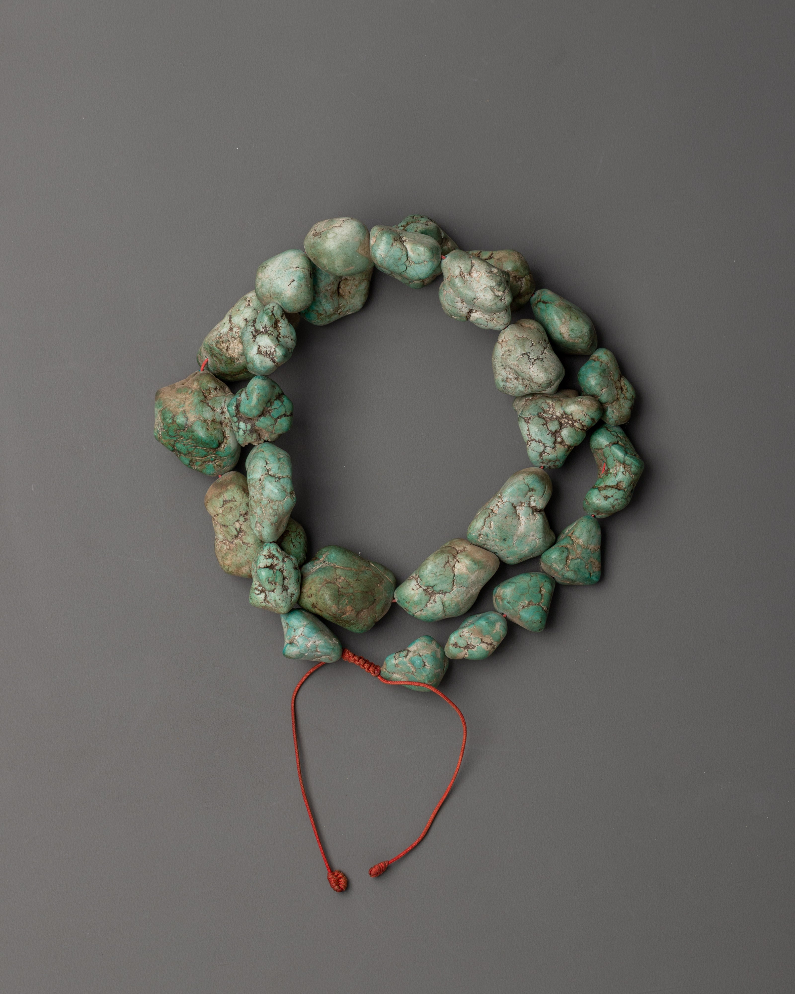 Turquoise Meditation Mala Beads | Handcrafted Natural Stone