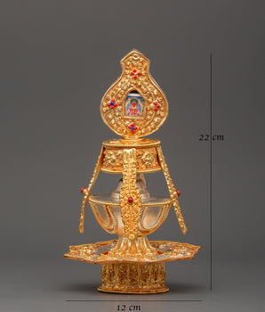 Handmade Tibetan Ritual Life Vase | Sacred Longevity Spiritual Item