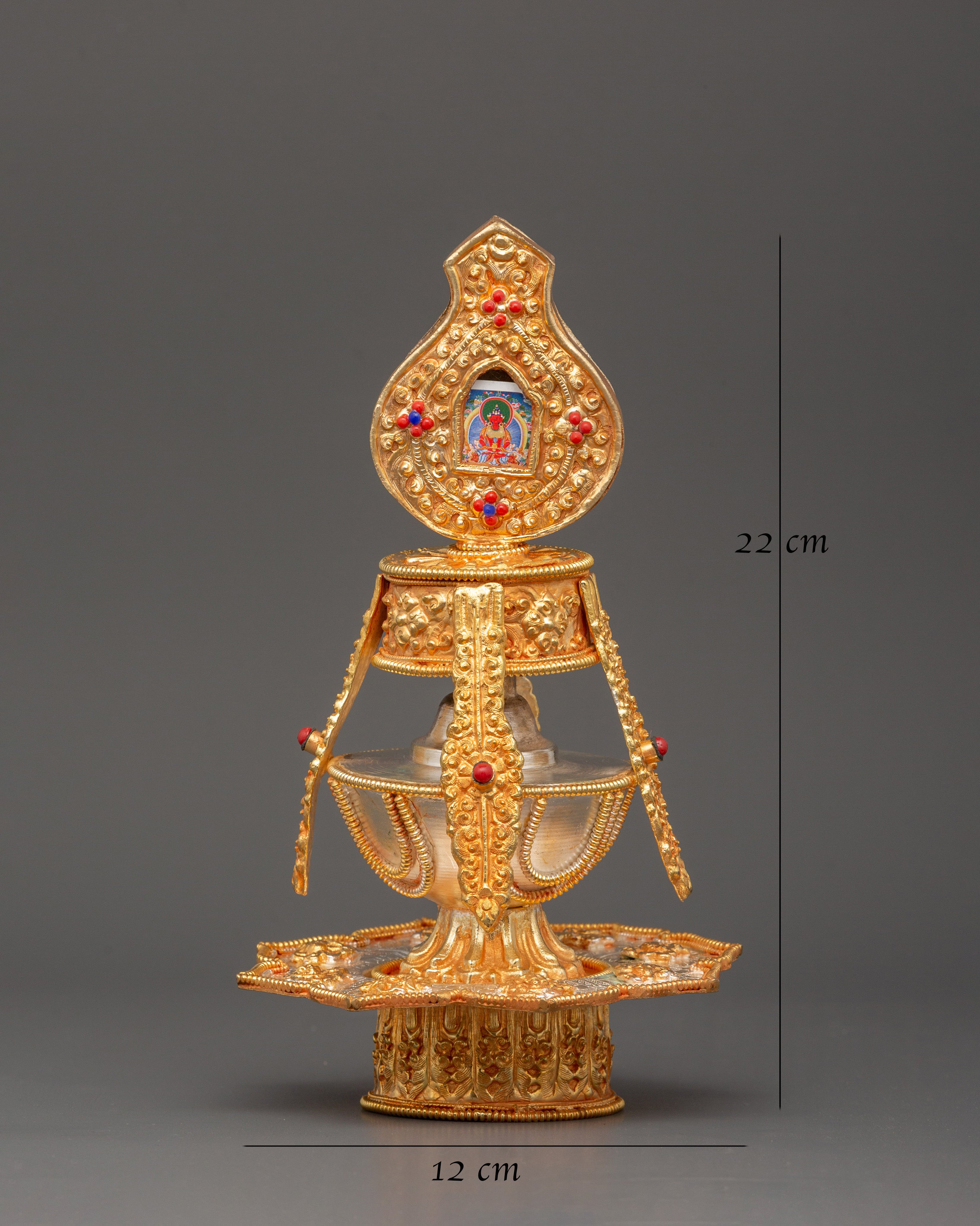 Handmade Tibetan Ritual Life Vase | Sacred Longevity Spiritual Item