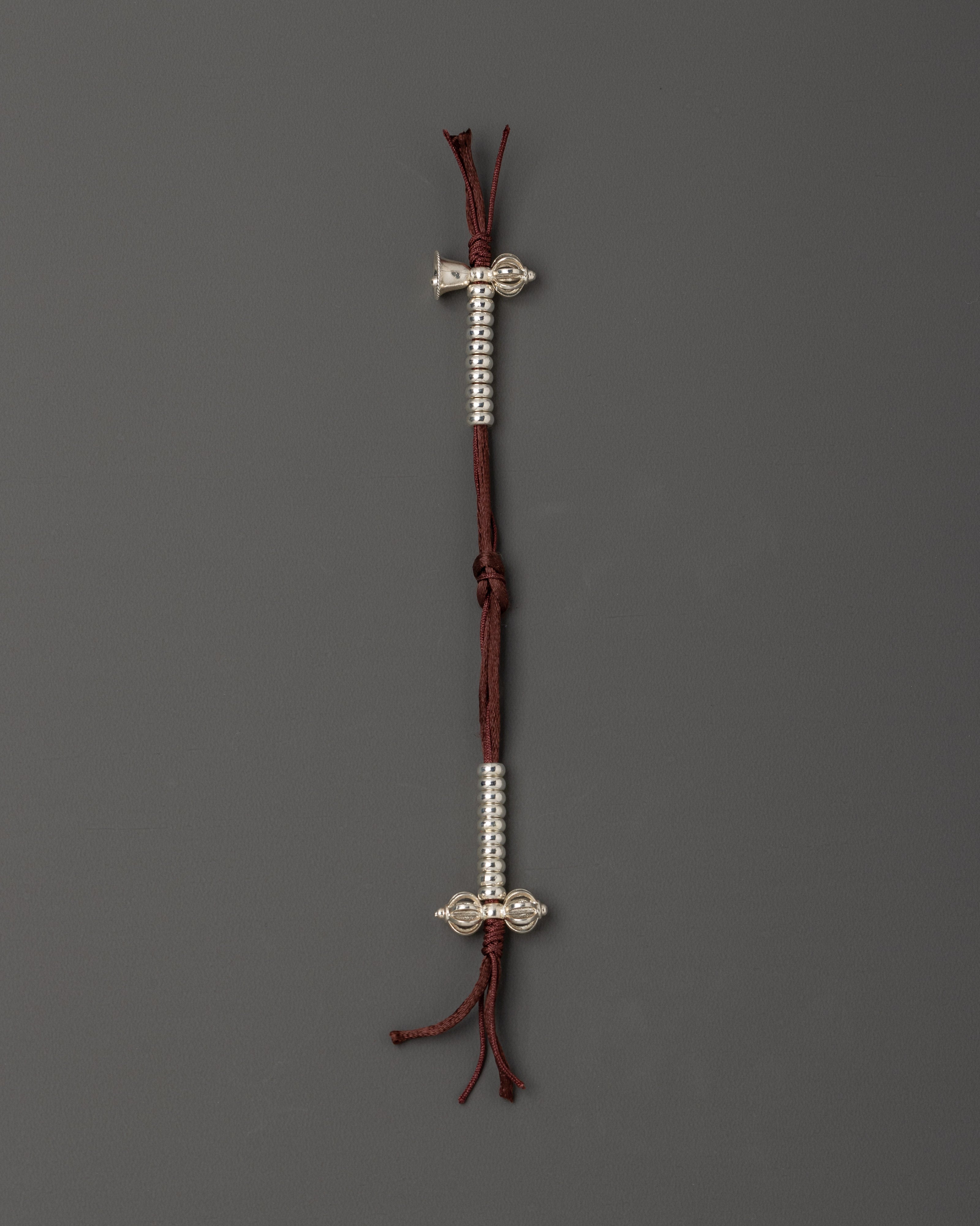 Traditional Tibetan  White Metal Chupsel | Ritual Utensil for Buddhist Ceremonies