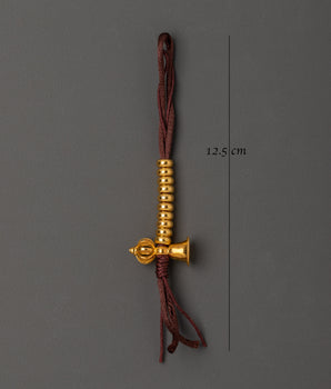 Tibetan Chupsel Ritual Cord with Vajra & Bell | Buddhist Tantric Accessory for Altar or Robe