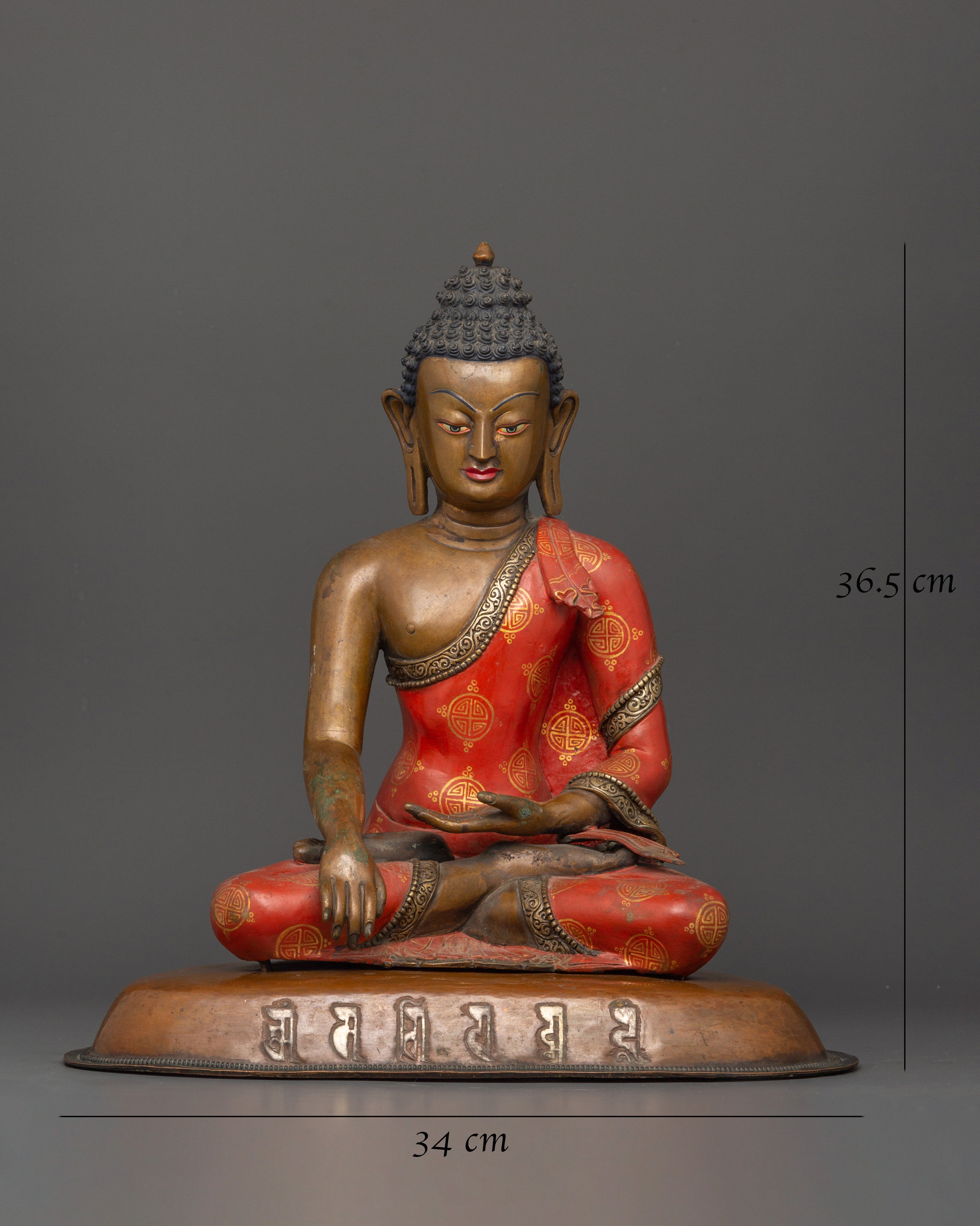 Traditional Siddhartha Gautama Statue | Tibetan Buddhist Altar Sculpture