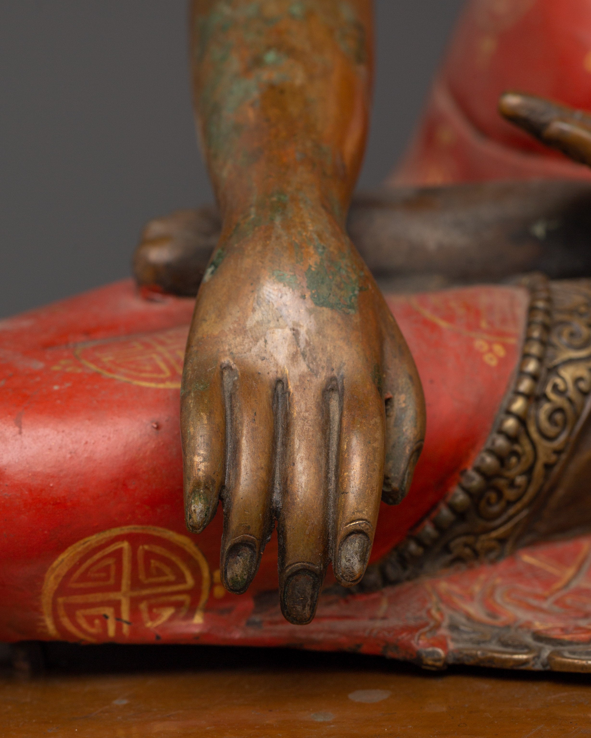 Traditional Siddhartha Gautama Statue | Tibetan Buddhist Altar Sculpture