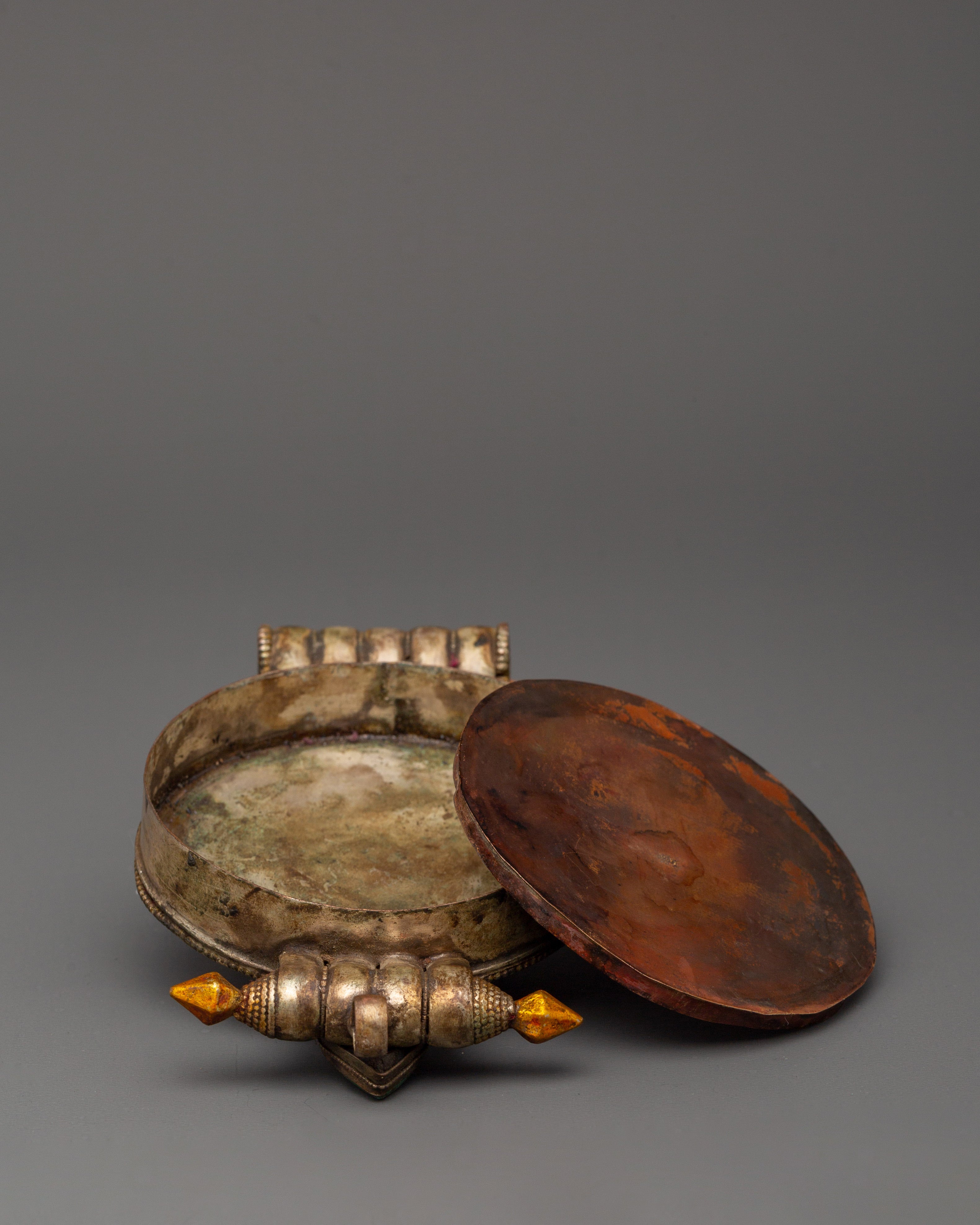 Traditional Sacred Ghau Box Locket | Buddhist Altar Accessory