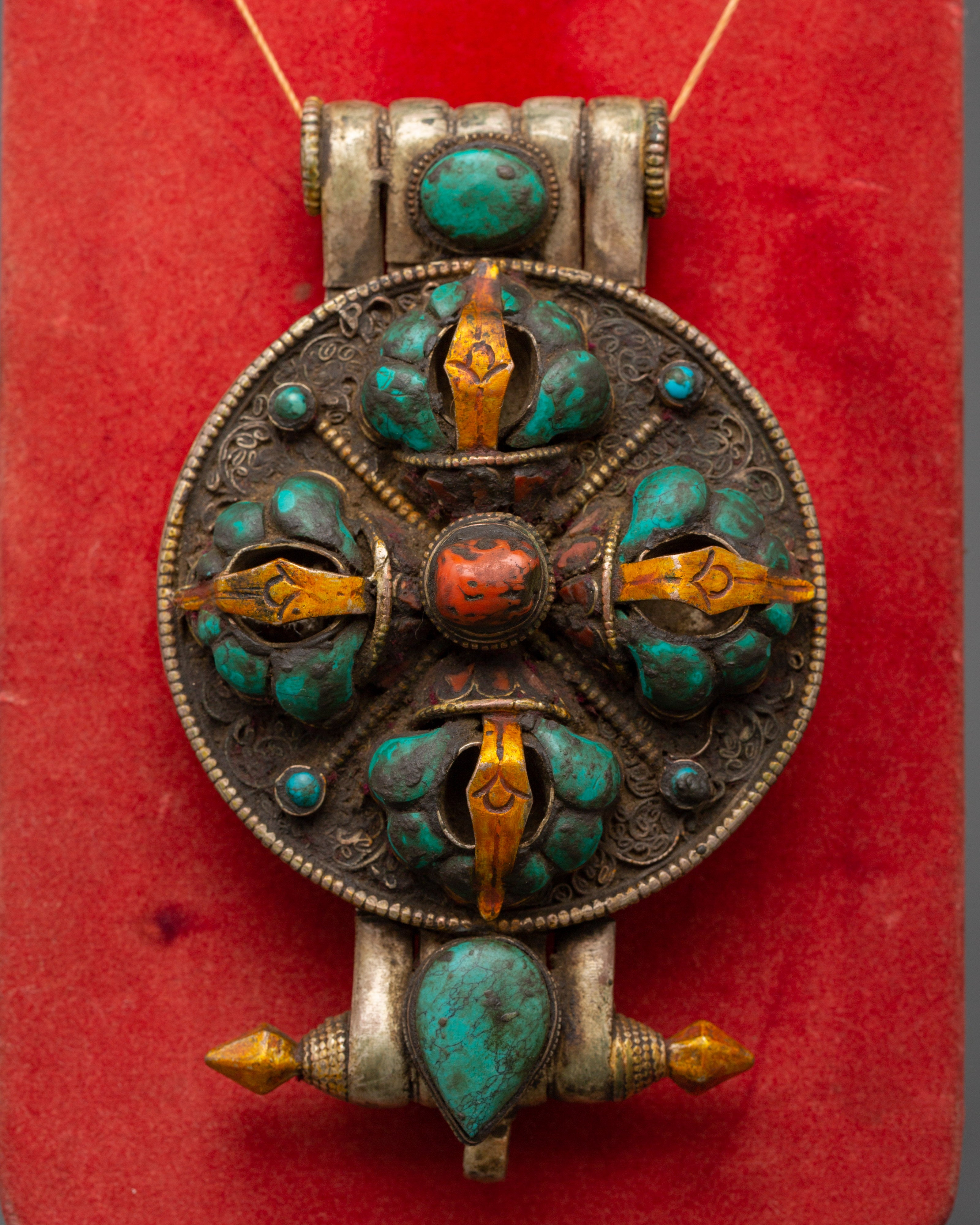 Traditional Sacred Ghau Box Locket | Buddhist Altar Accessory