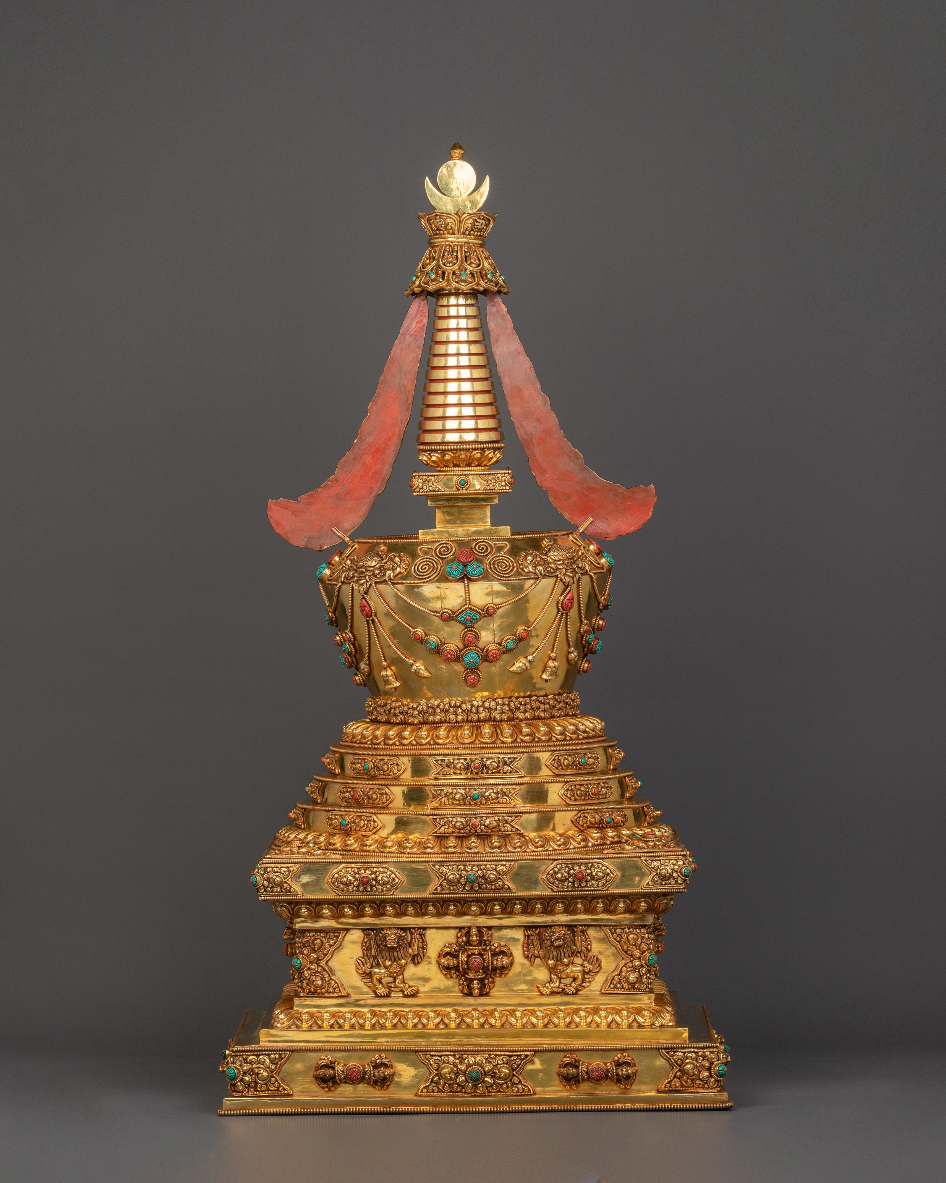 Stupa with Gold Plating | Sacred Meditation Symbol