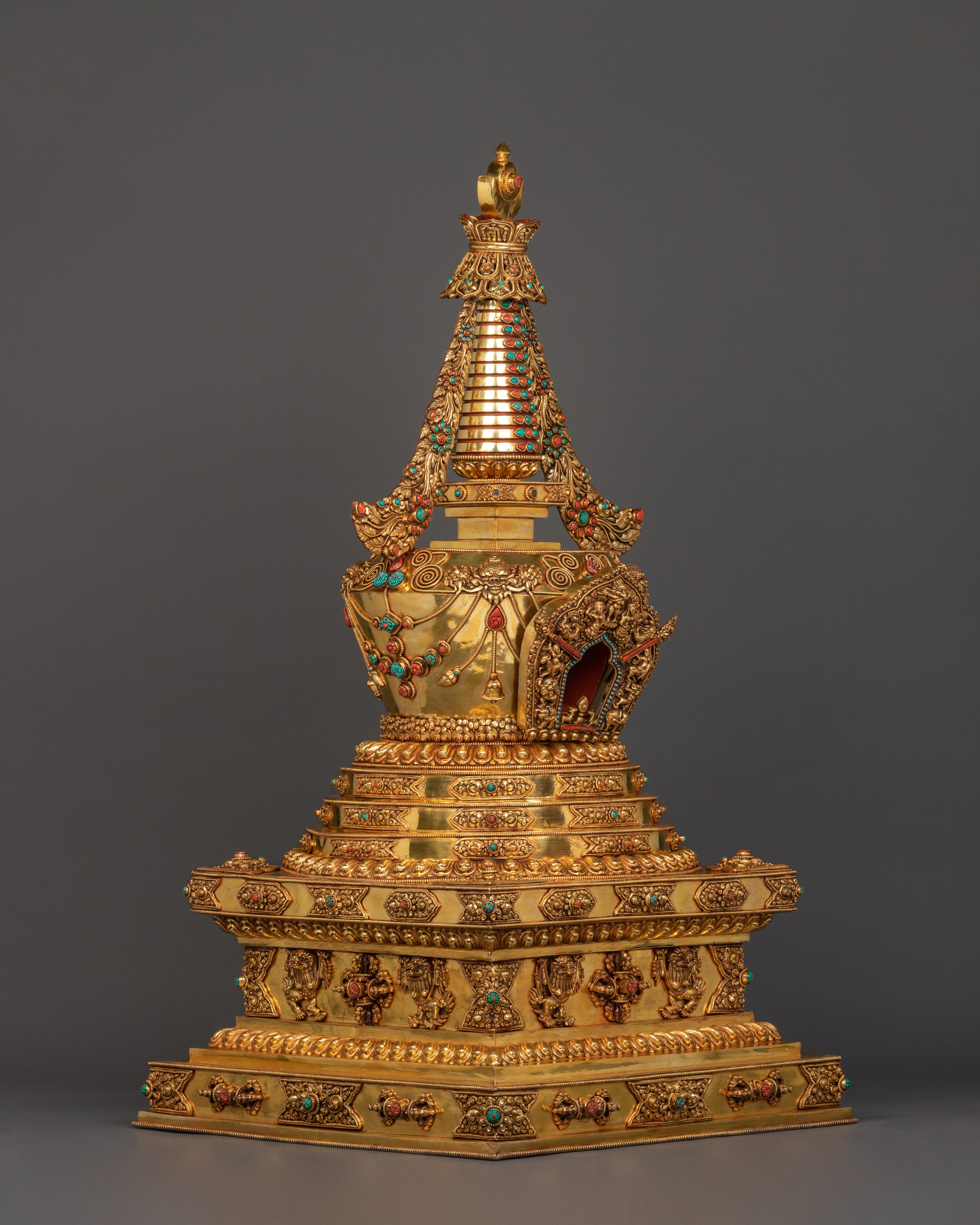 Stupa with Gold Plating | Sacred Meditation Symbol