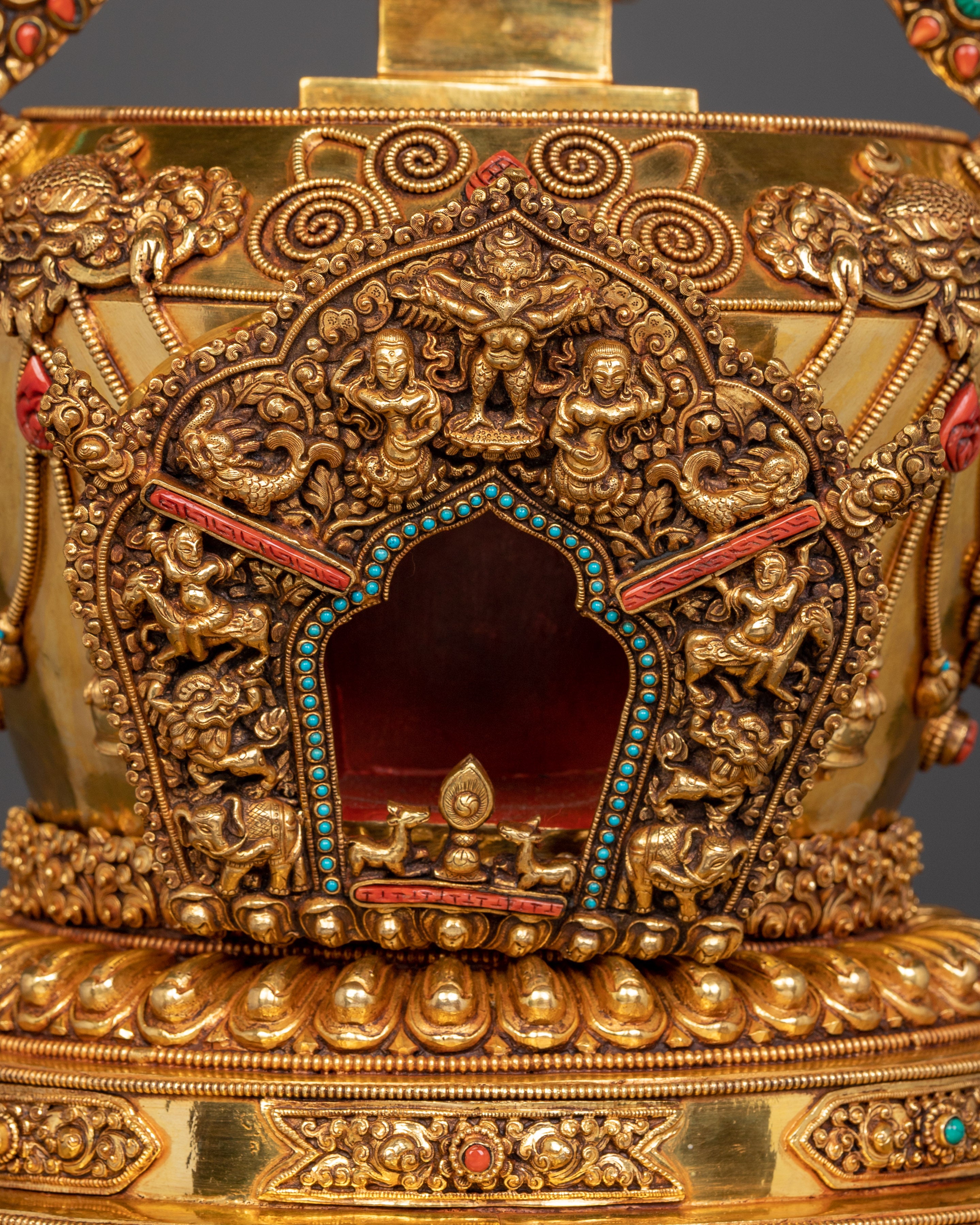 Stupa with Gold Plating | Sacred Meditation Symbol