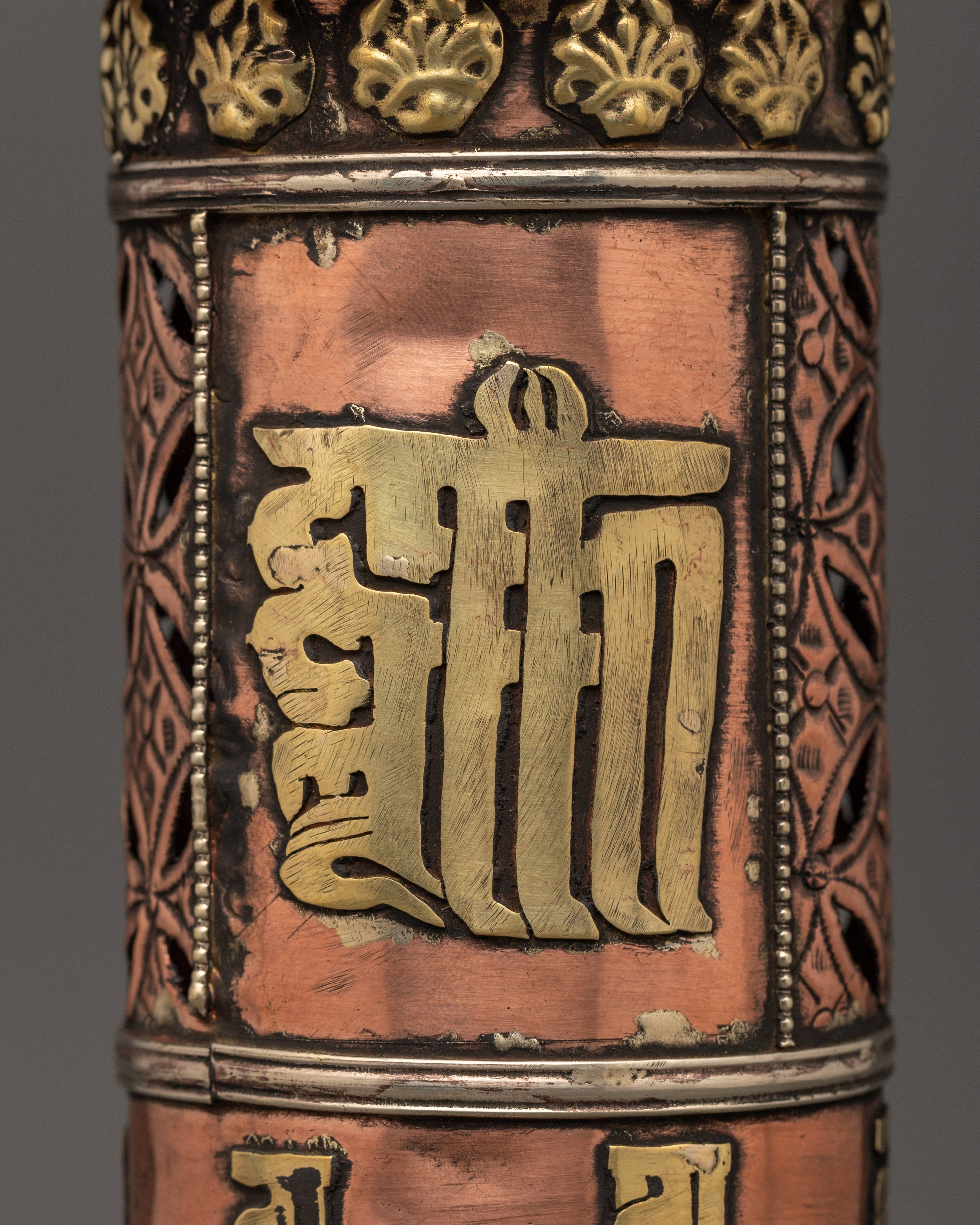 Buddhist Sacred Incense Burner | Handcrafted Ritual Item with Tibetan Mantras