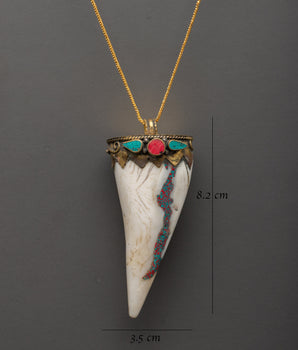 Handcrafted Conch Shell Locket | Silver Plated with Turquoise and Coral Inlays