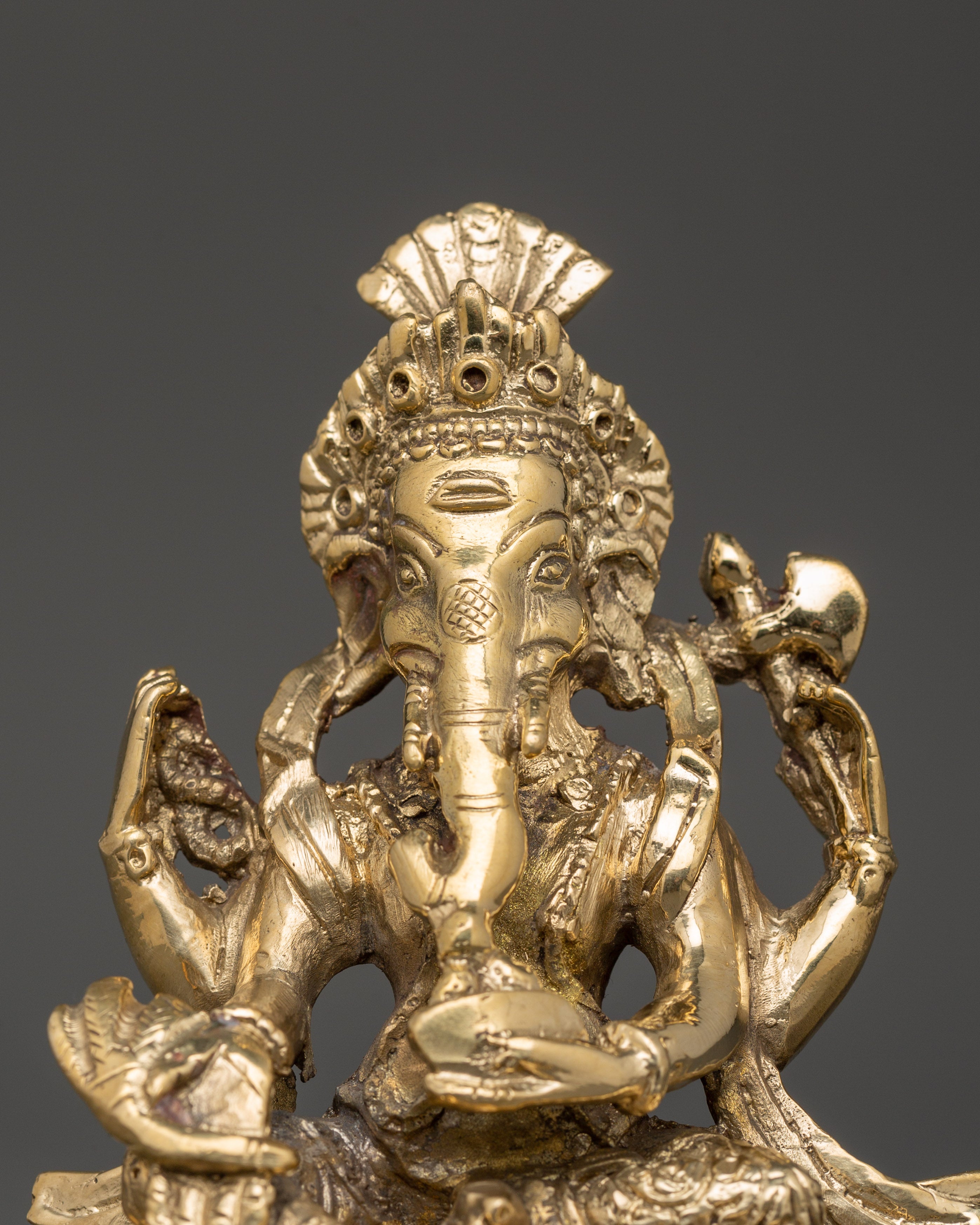 Sacred Figurine of Hindu Deity Ganesha | Elephant God Spiritual Art