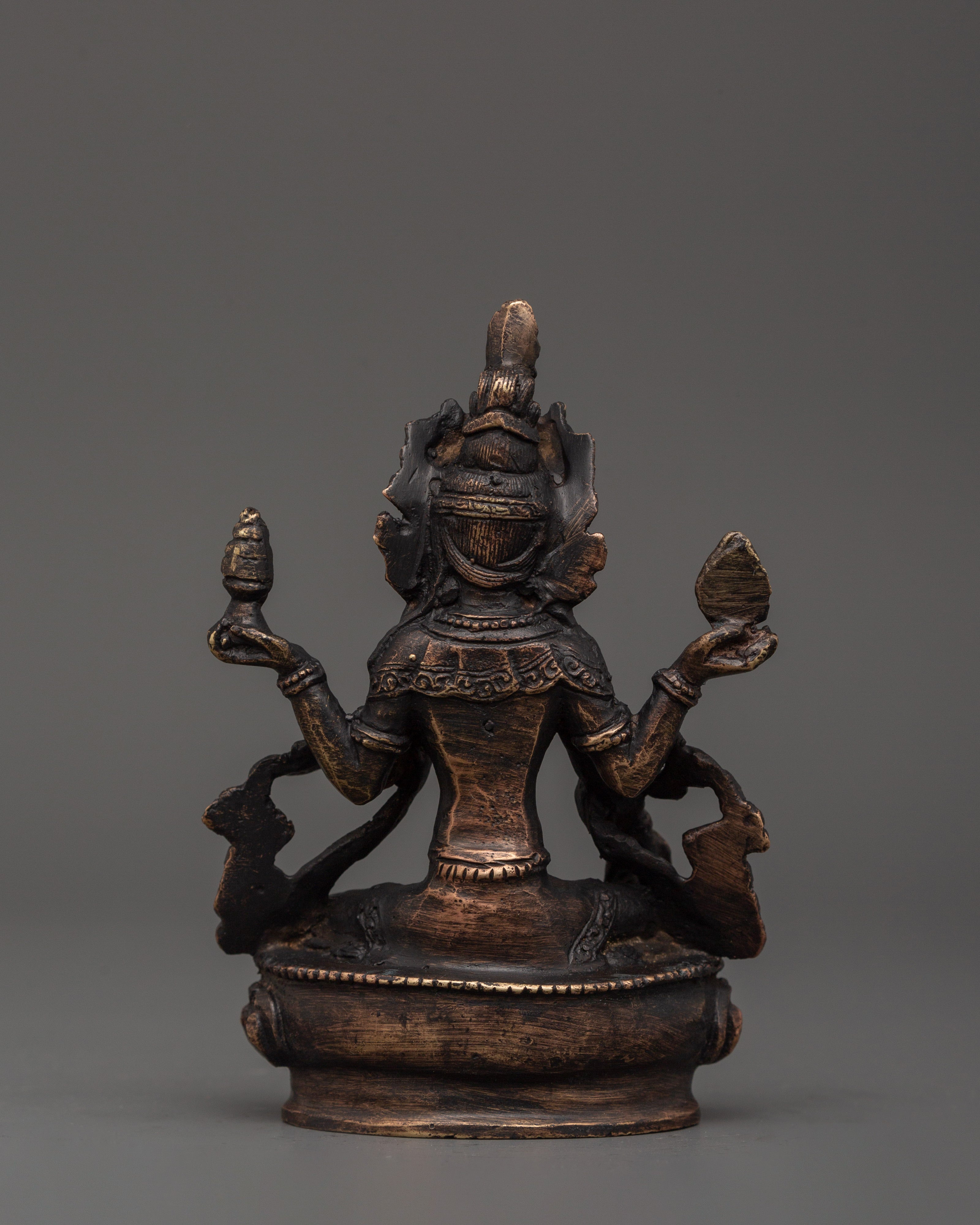 Laxmi Statue - Goddess of Wealth | Buddhist Style Carved Art