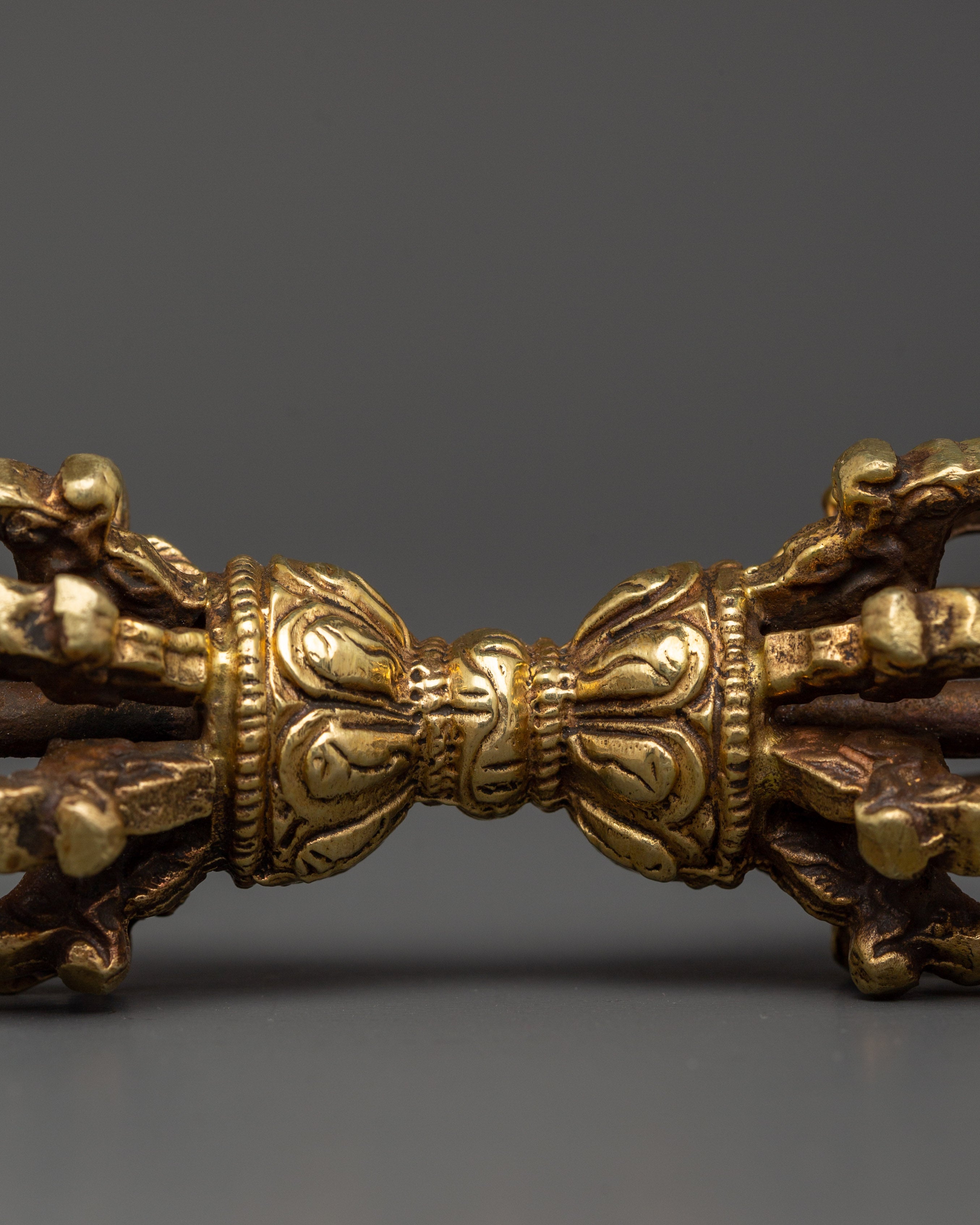 Tantric Vajra and Bell Set | Tibetan Brass Bell & Vajra for Rituals