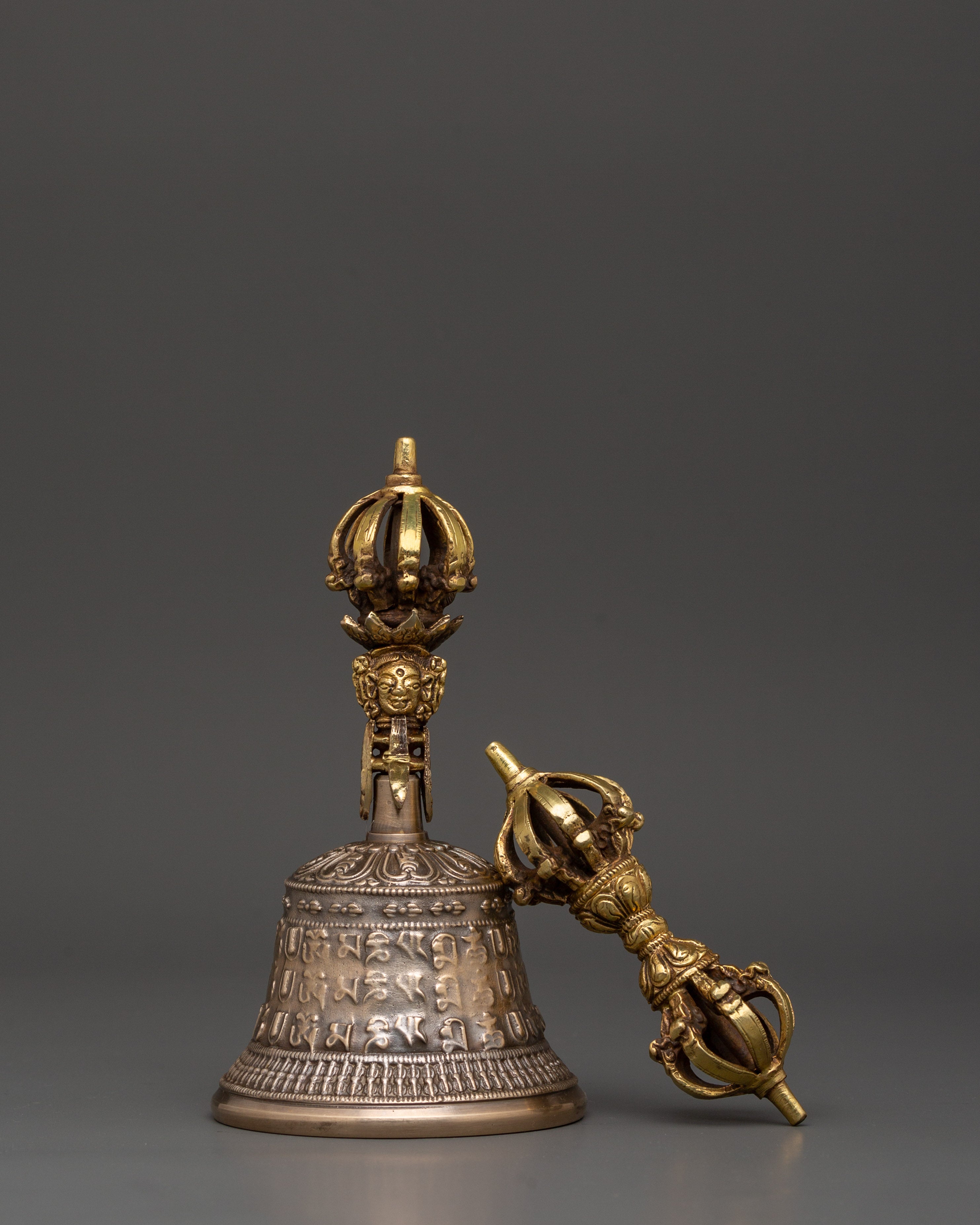 Brass Vajra and Bell Set for Ritual Use | Symbol of Wisdom