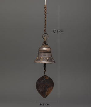Handmade Decorative Hanging Bell | Bronze Meditation Bell for Rituals