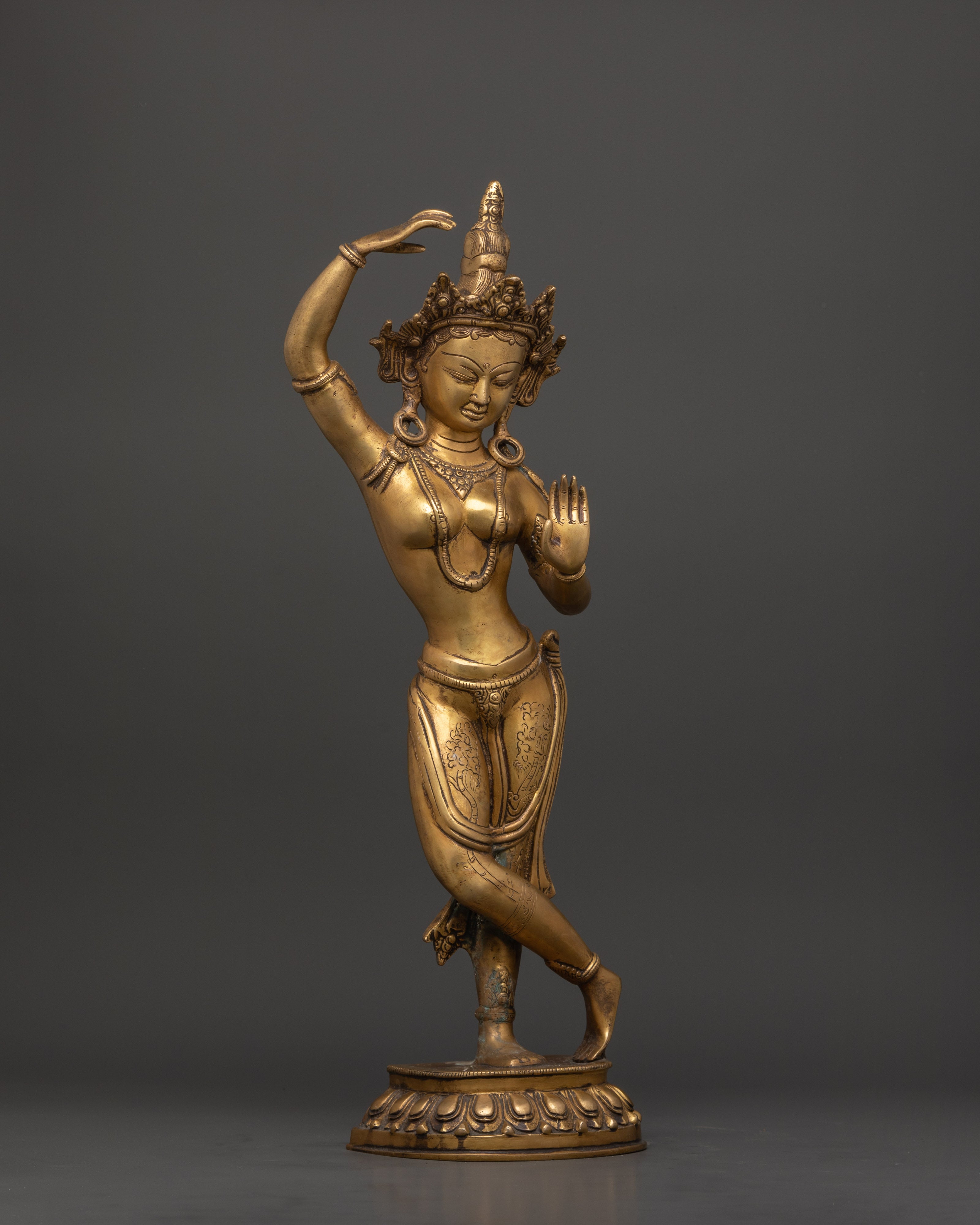 Maya Devi Brass Sculpture for Dharma Decor | Traditional Artwork