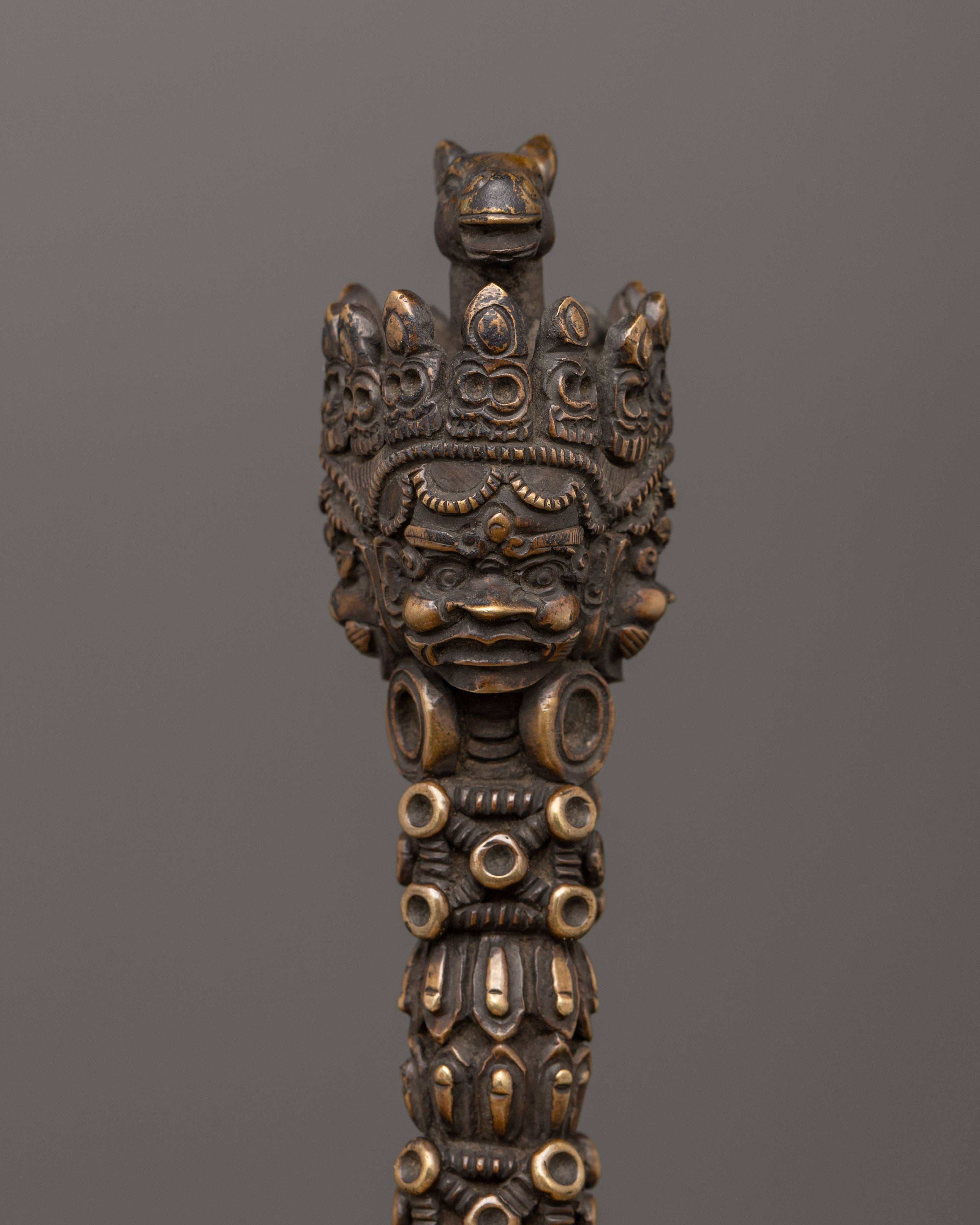 Tibetan Wrathful Deity Phurba | Powerful Copper Ritual Dagger