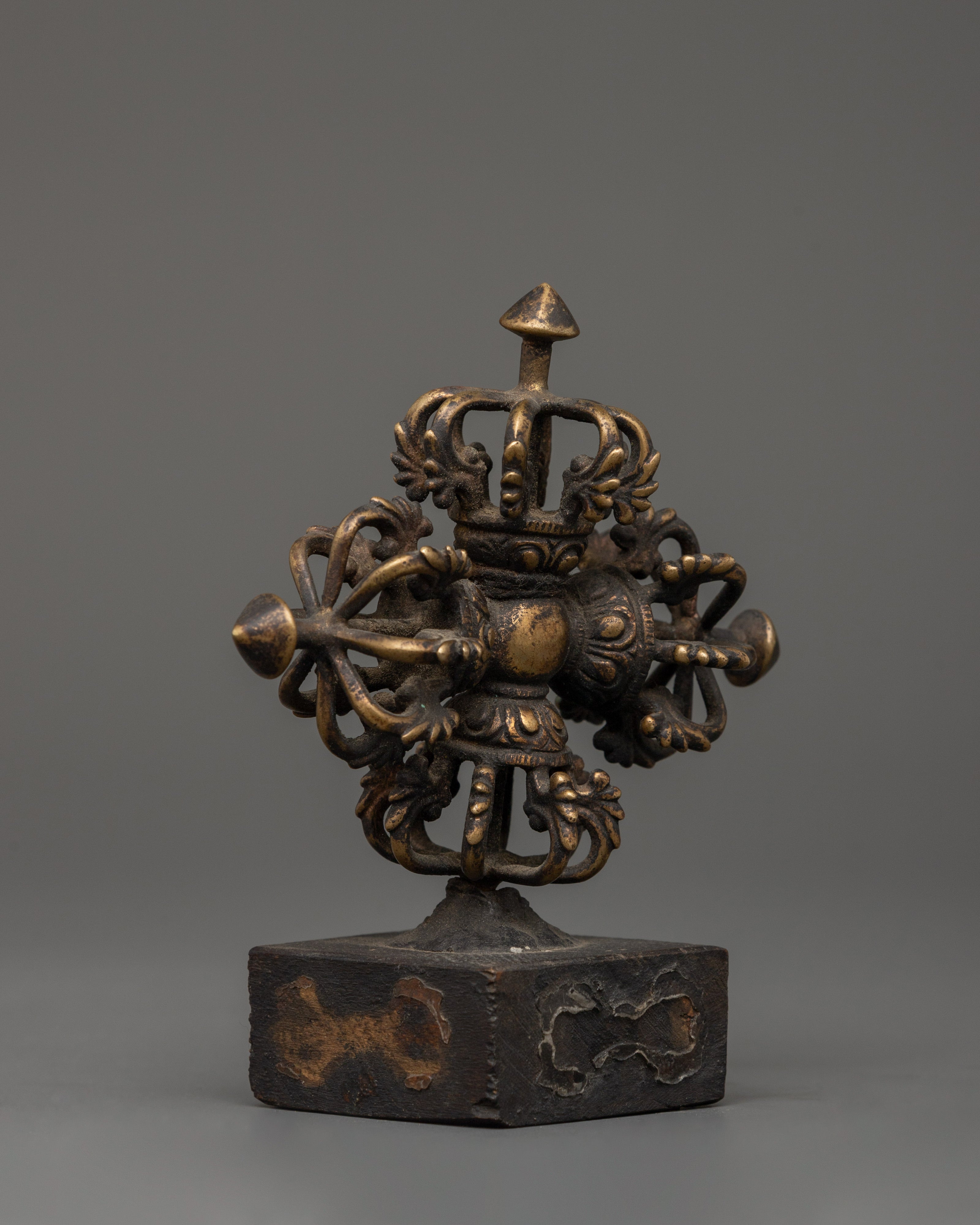 Bishwo Vajra Protection Tool | Handcrafted Copper Spiritual Artifact