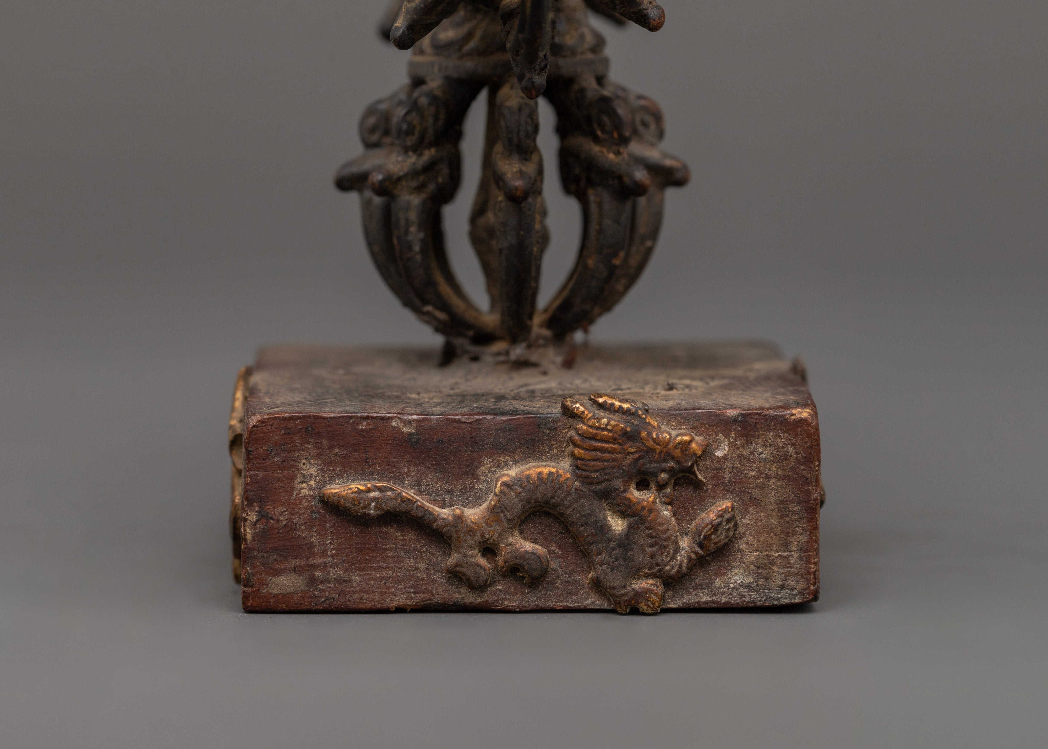 Buddhist Vishwo Vajra with Stand | Handcrafted Copper Ritual Dorje