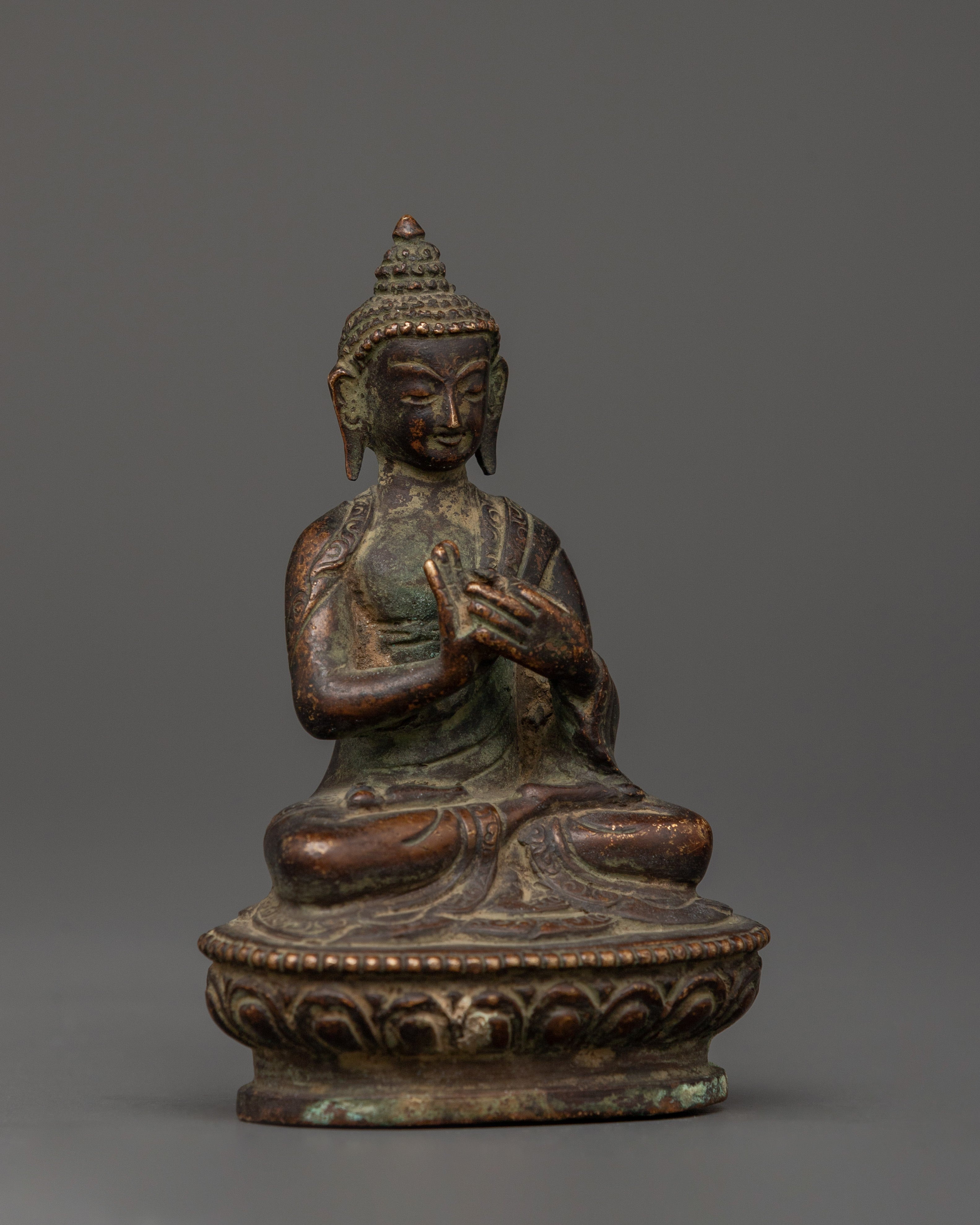 Enlightenment Vairocana Buddha Statue | Copper Buddhist Sculpture