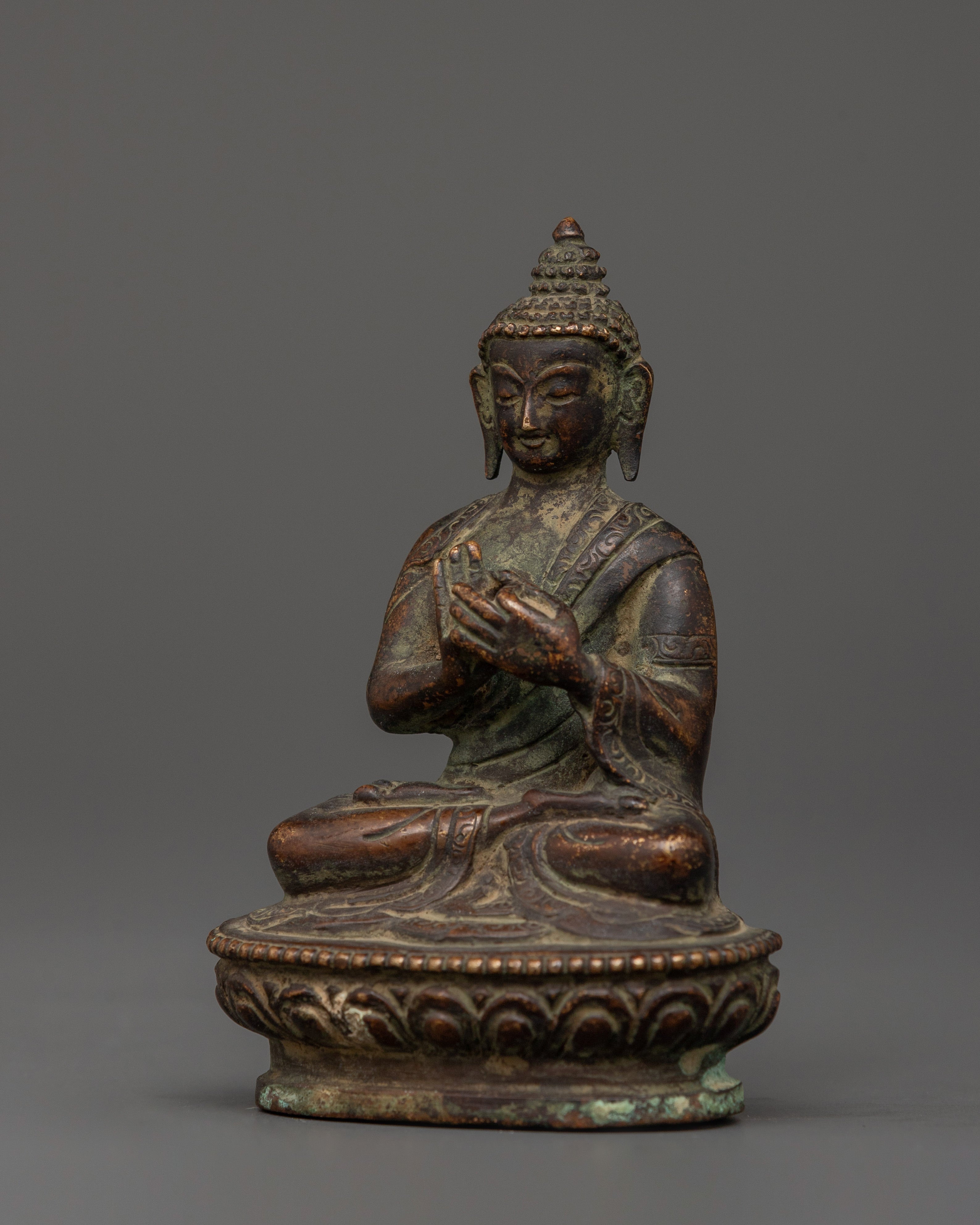 Enlightenment Vairocana Buddha Statue | Copper Buddhist Sculpture