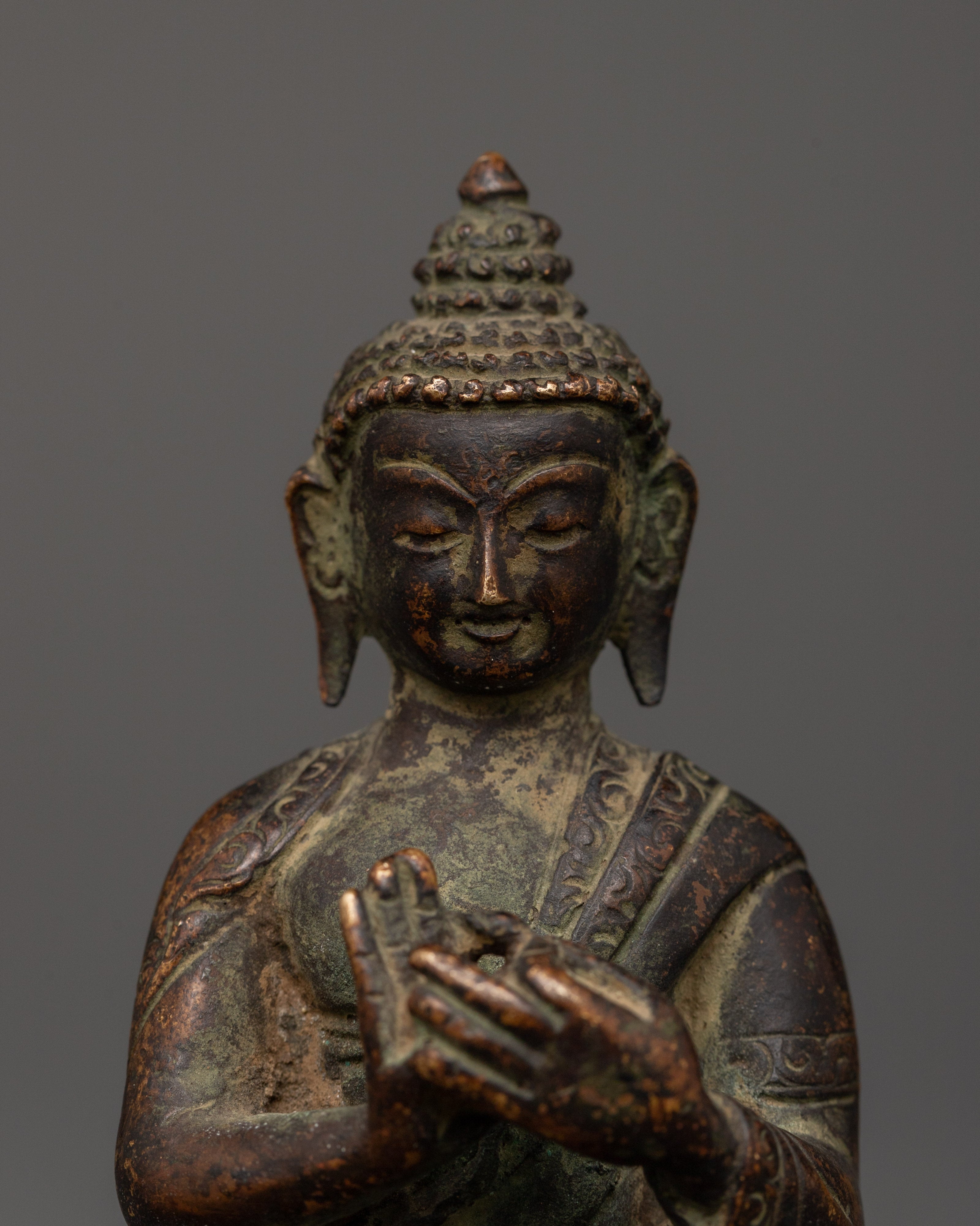 Enlightenment Vairocana Buddha Statue | Copper Buddhist Sculpture