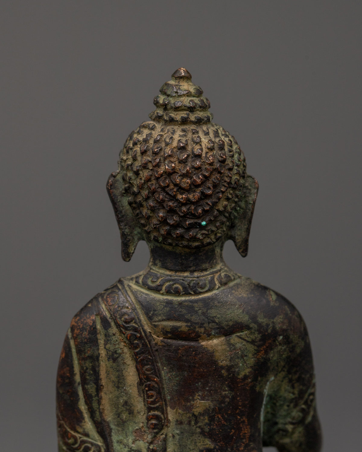 Tibetan Ratnasambhara Buddha Statue | Oxidized Copper Spiritual Sculpture