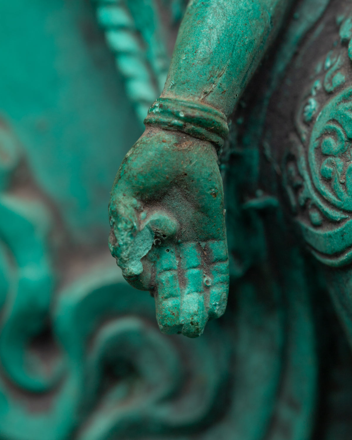 Sacred Green Tara Figure | Turquoise Tibetan Buddhist Statue