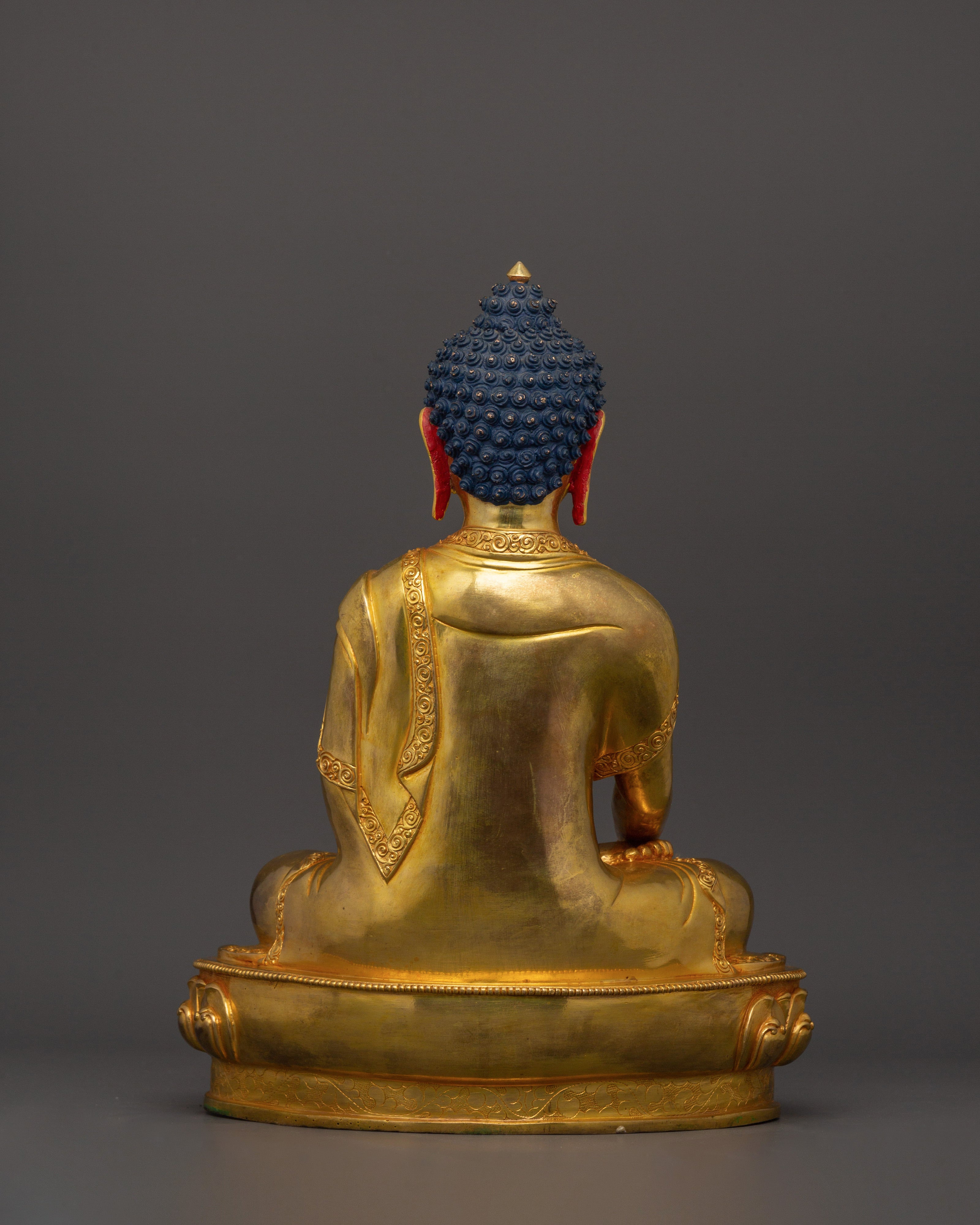Gold-Plated Shakyamuni Buddha Statue | Meditation Altar Decor