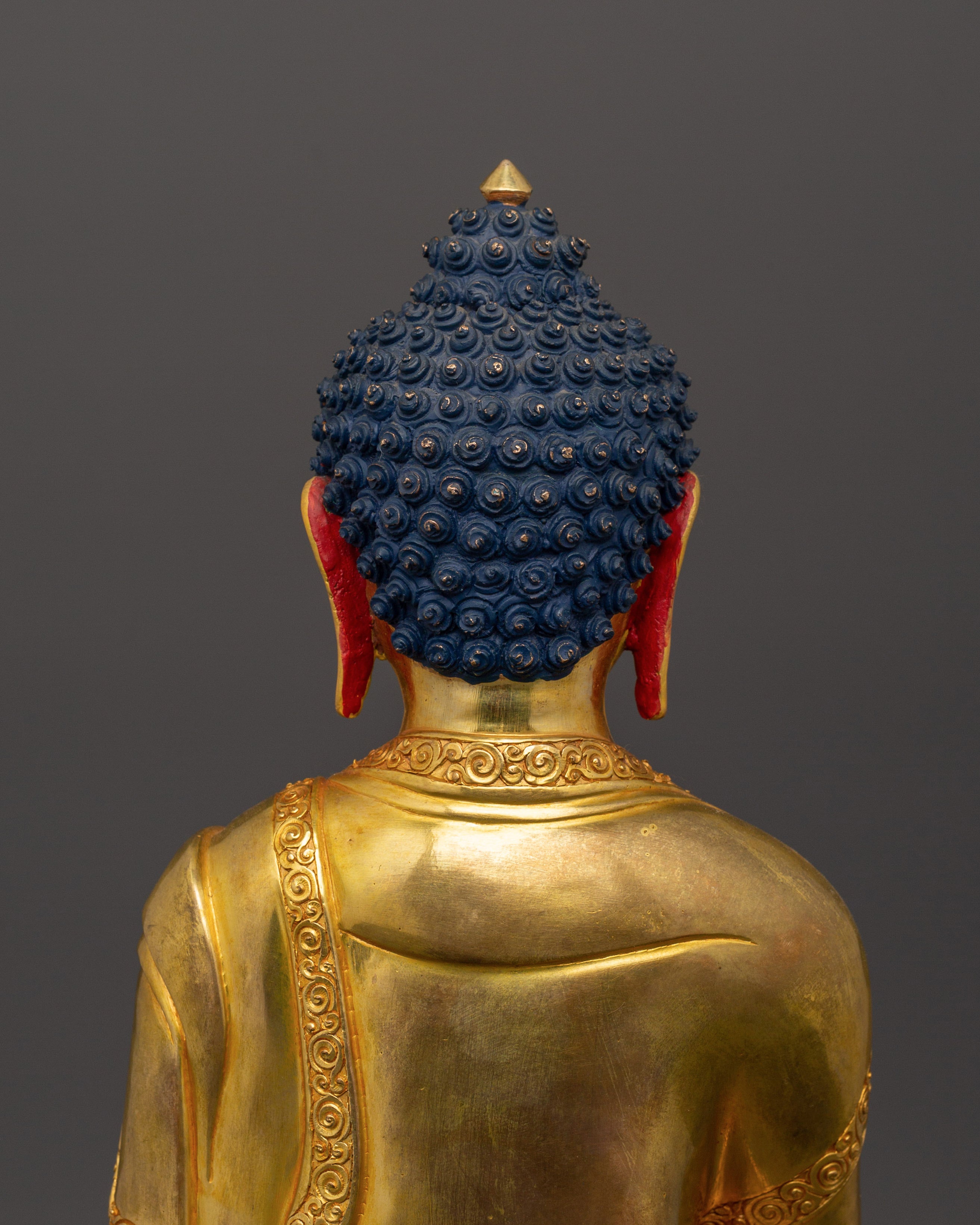 Gold-Plated Shakyamuni Buddha Statue | Meditation Altar Decor