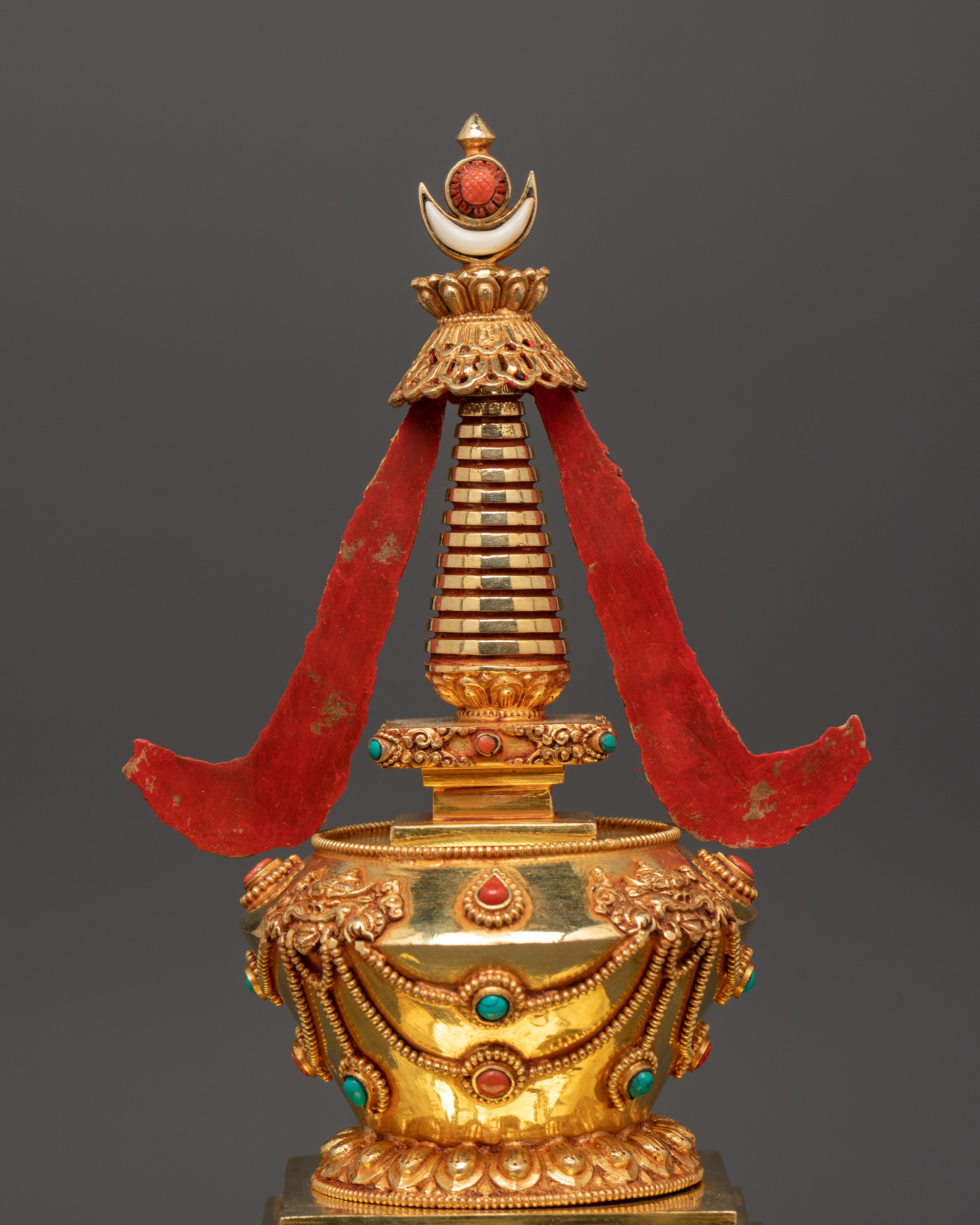Buddhist Shrine Statue in Copper | Symbol of Enlightenment and Protection