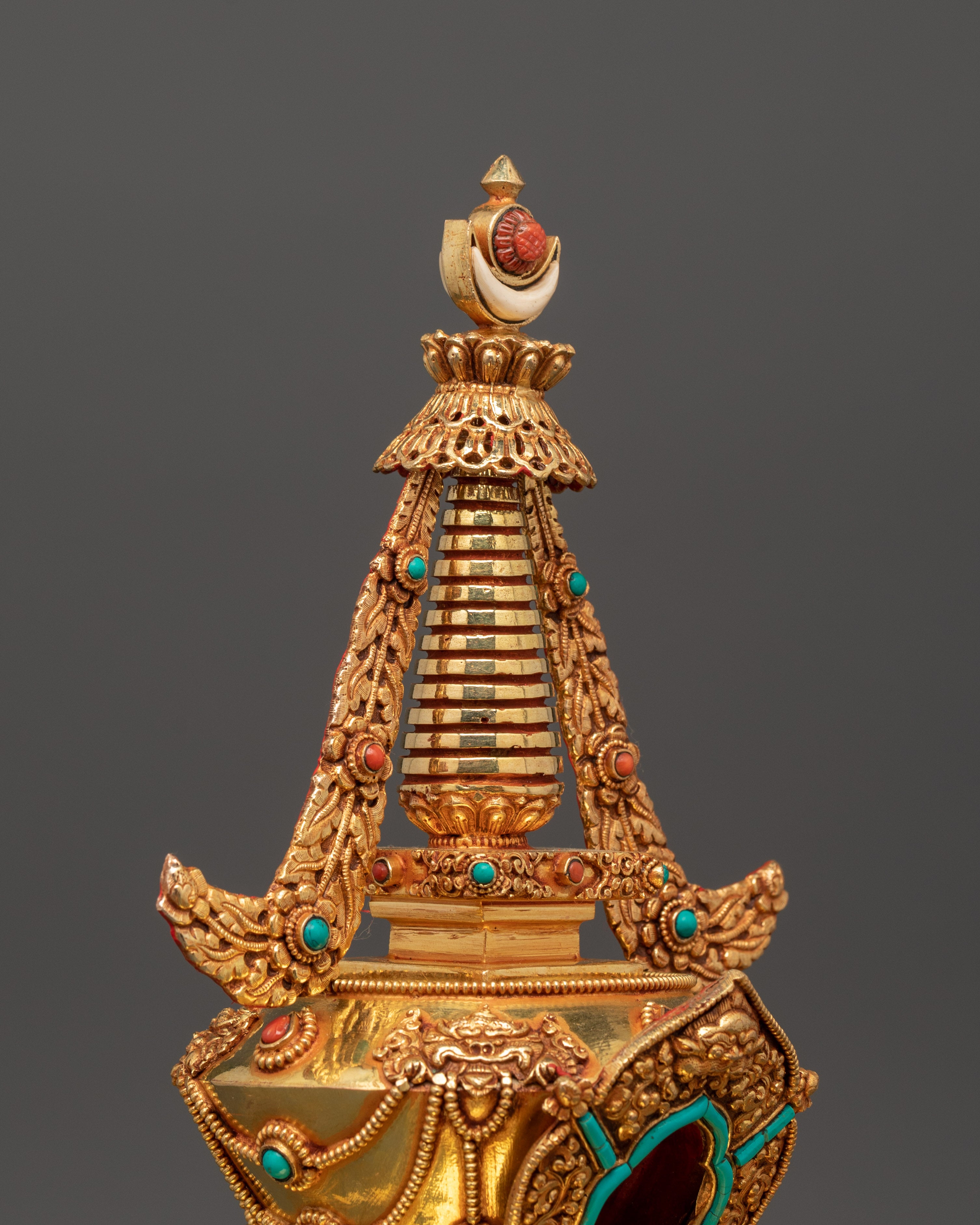 Buddhist Shrine Statue in Copper | Symbol of Enlightenment and Protection