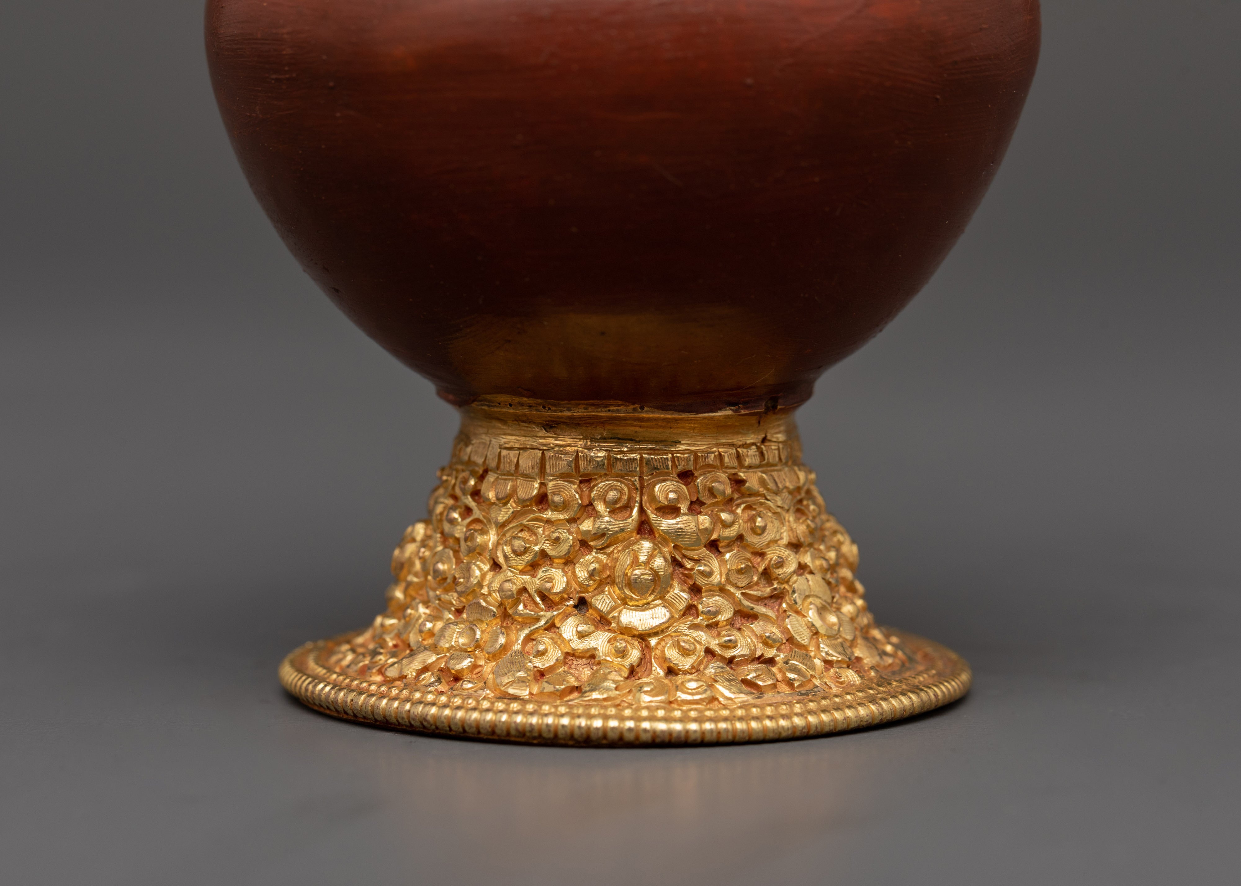 Tibetan Bhumba Ritual Set | Oxidized Copper Water Vase for Offerings