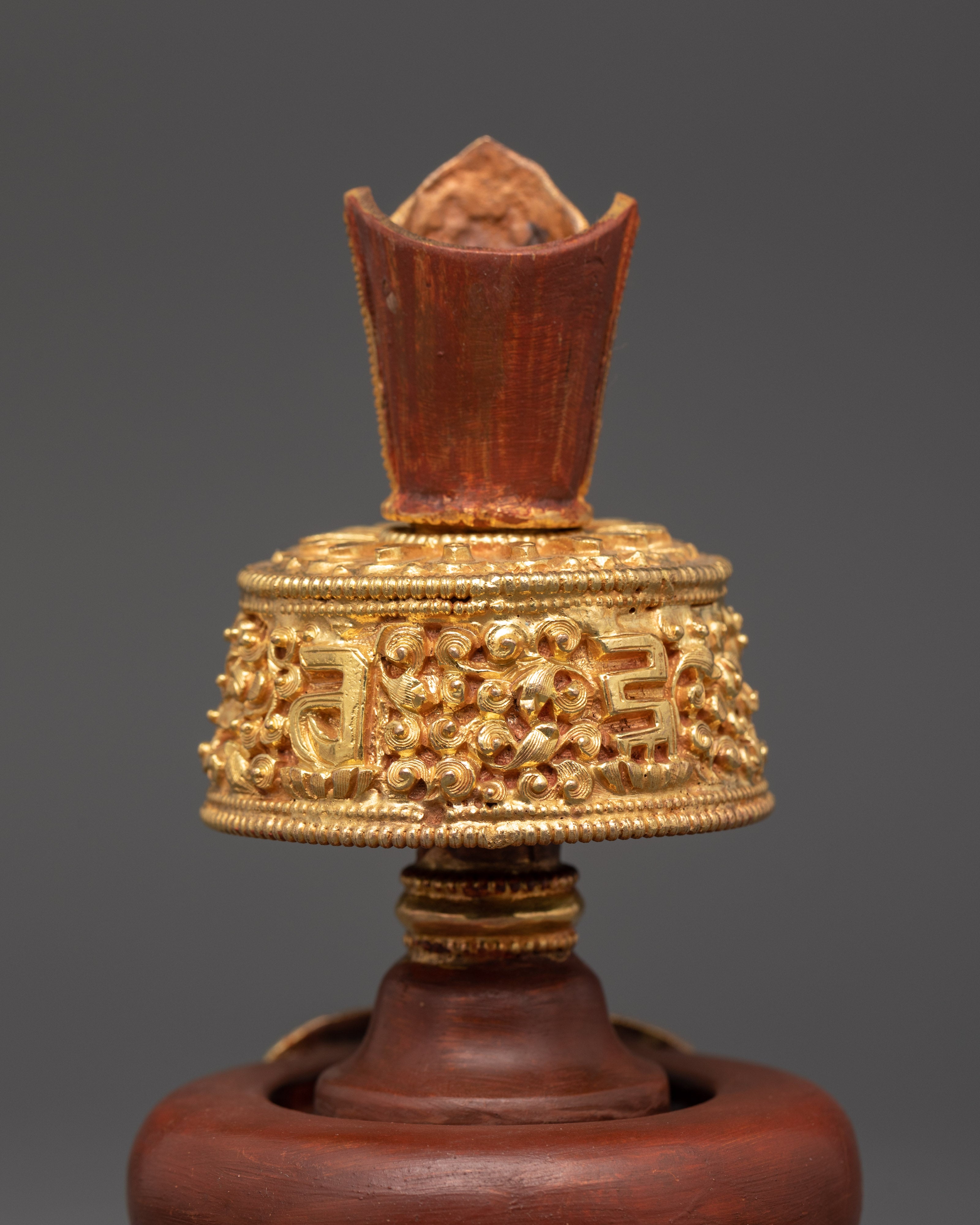 Tibetan Bhumba Ritual Set | Oxidized Copper Water Vase for Offerings