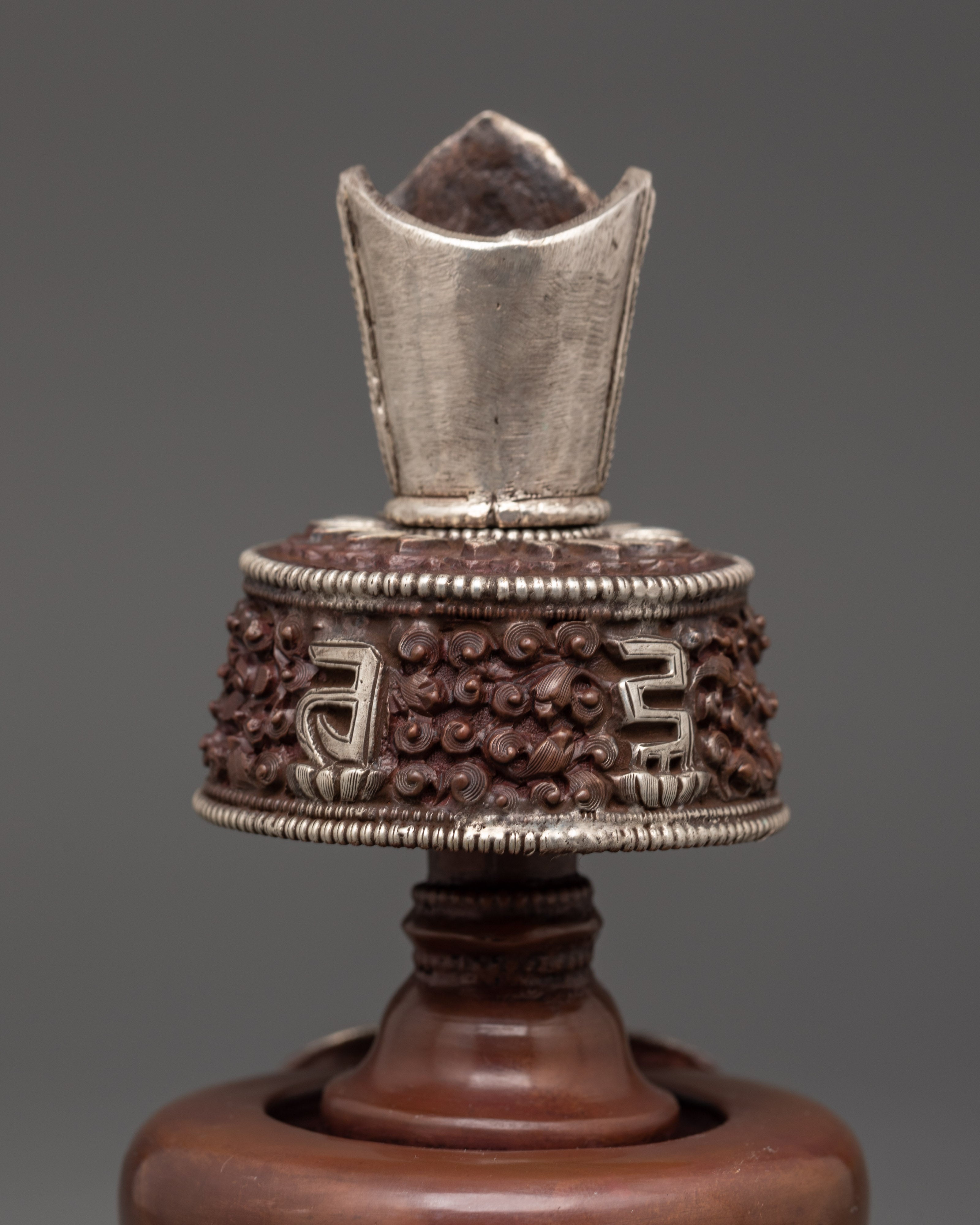Silver-Plated Bhumba Ritual Set | Spiritual Meditation Decor