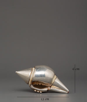 Handcrafted Pure Silver Conch Spiritual Item | Spiritual & Ritual Decor