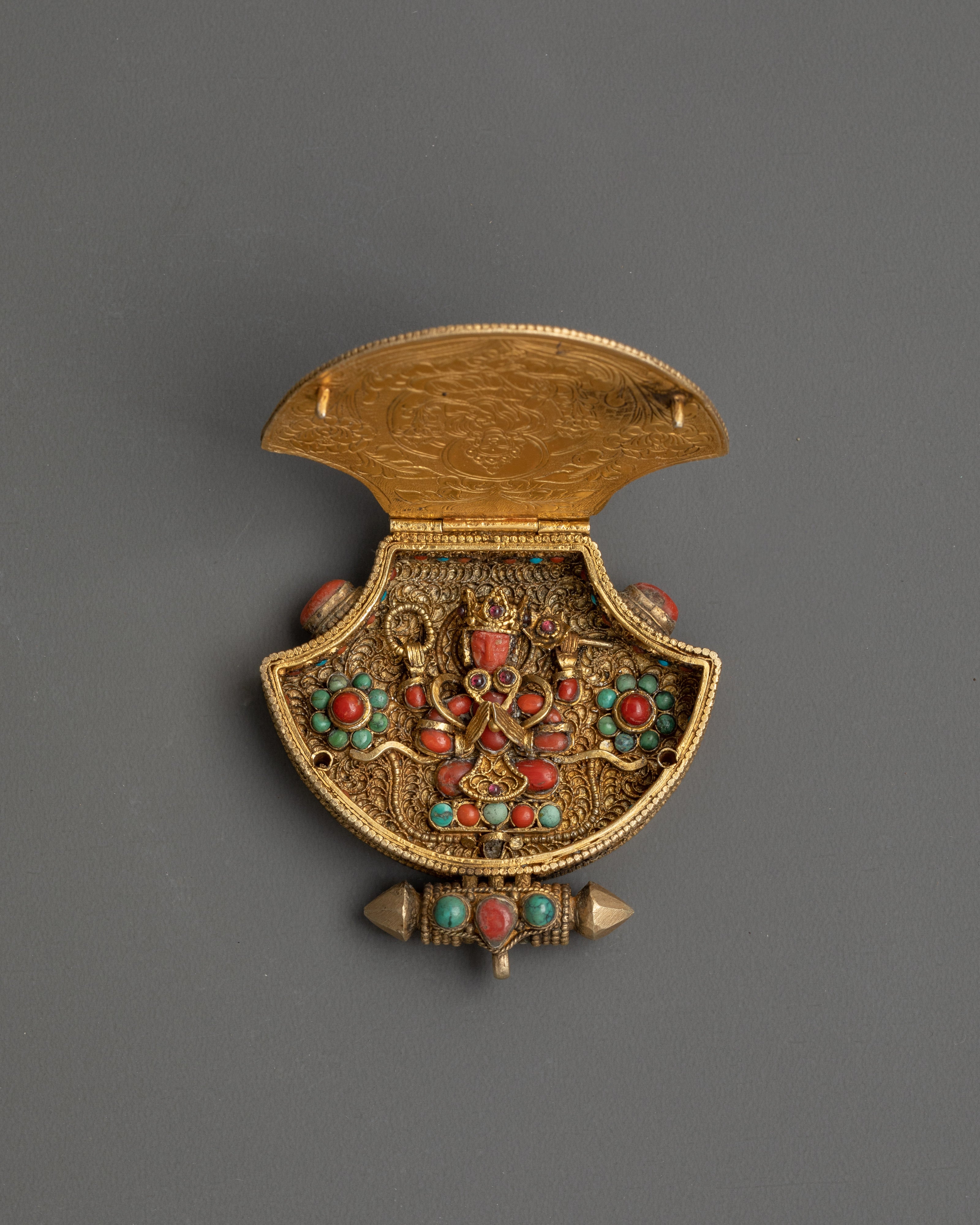 Ghau box locket with Manjushri Crafted | Handcrafted Tibetan Spiritual Locket