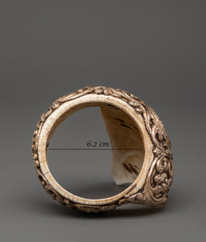 Handcrafted Conch Shell & Pure Silver Bangle | Traditional Artisan Jewelry