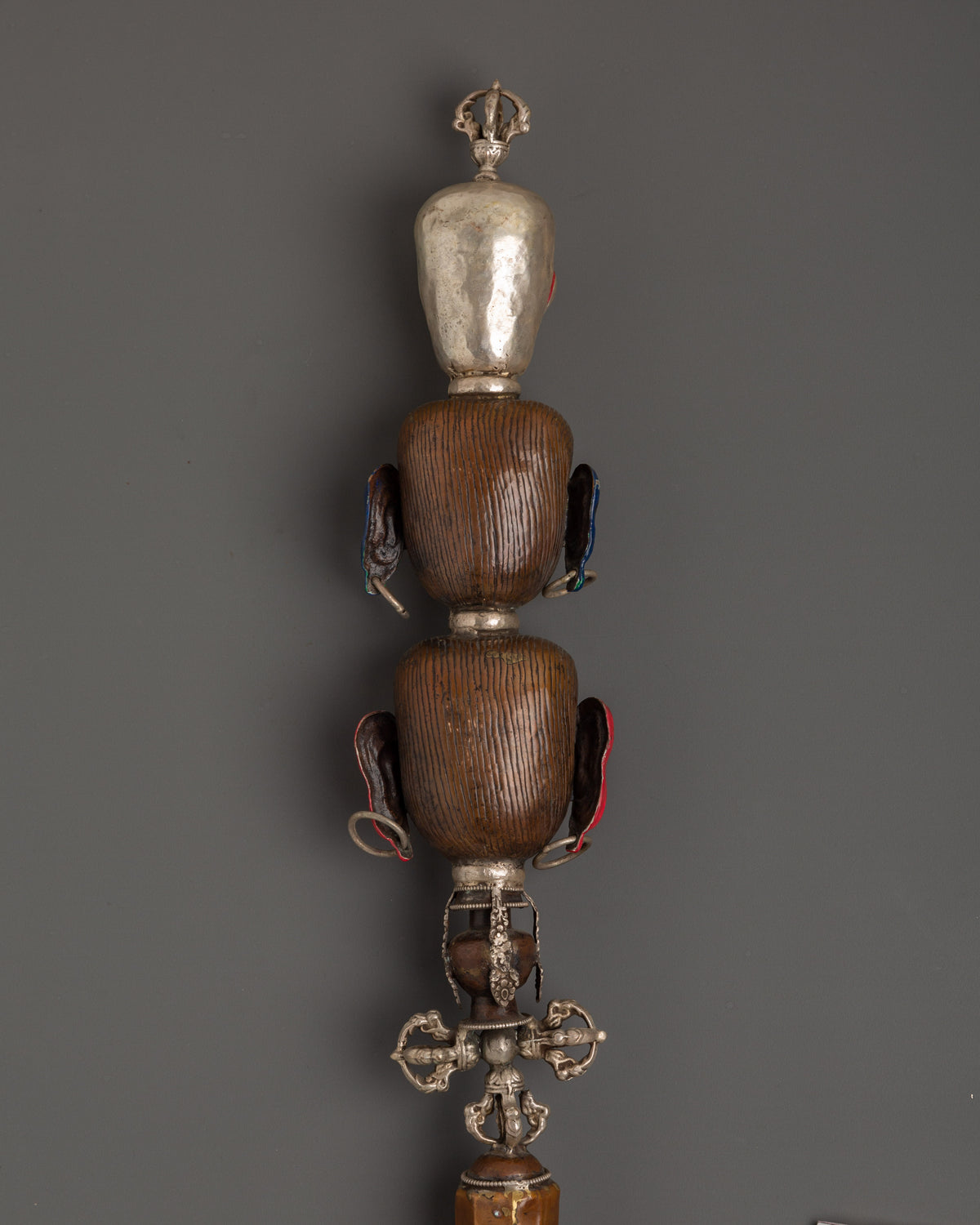 Handcrafted Tibetan Khatan Ritual Dagger | Three-Faced Sacred Artifact